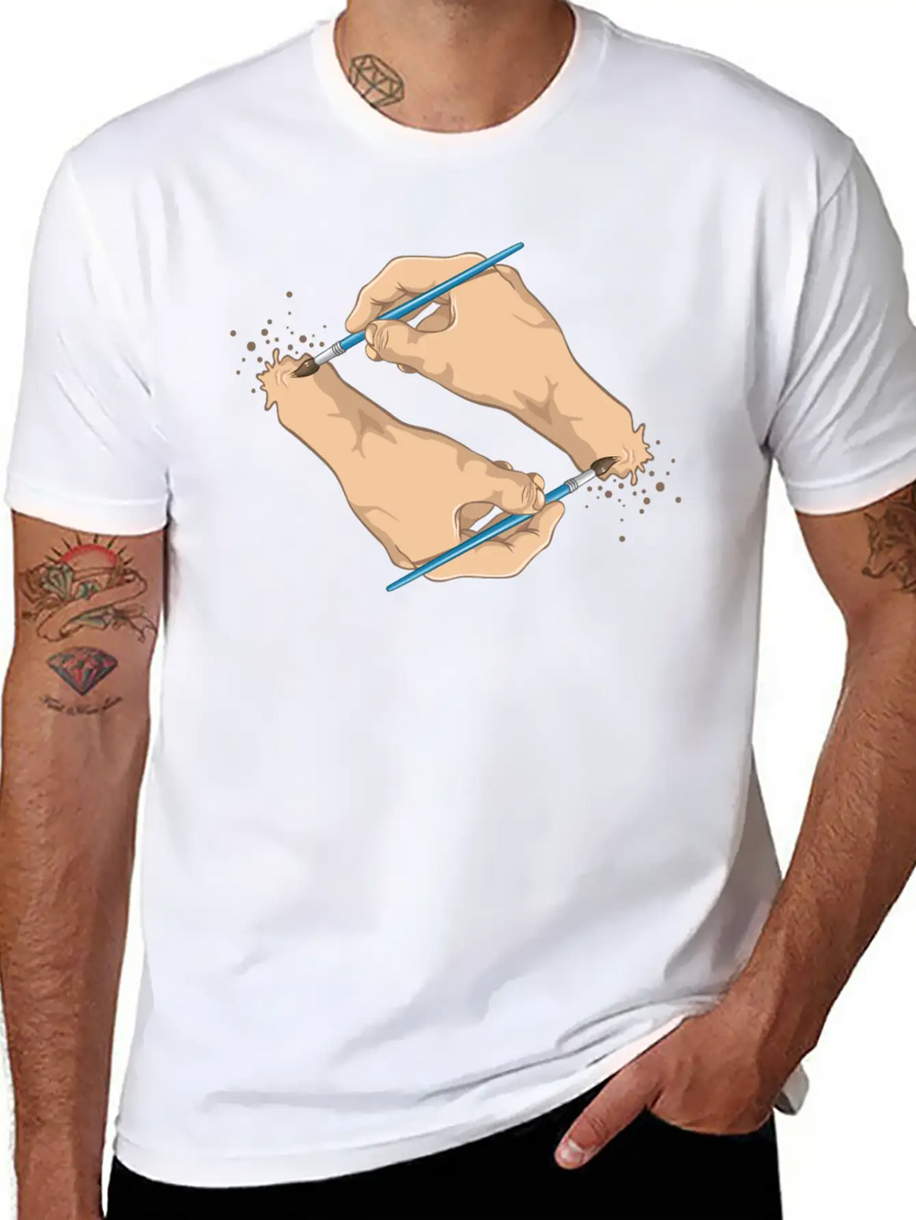 Self Painted Unisex Casual T-Shirt – Clean Design For Daily Comfort