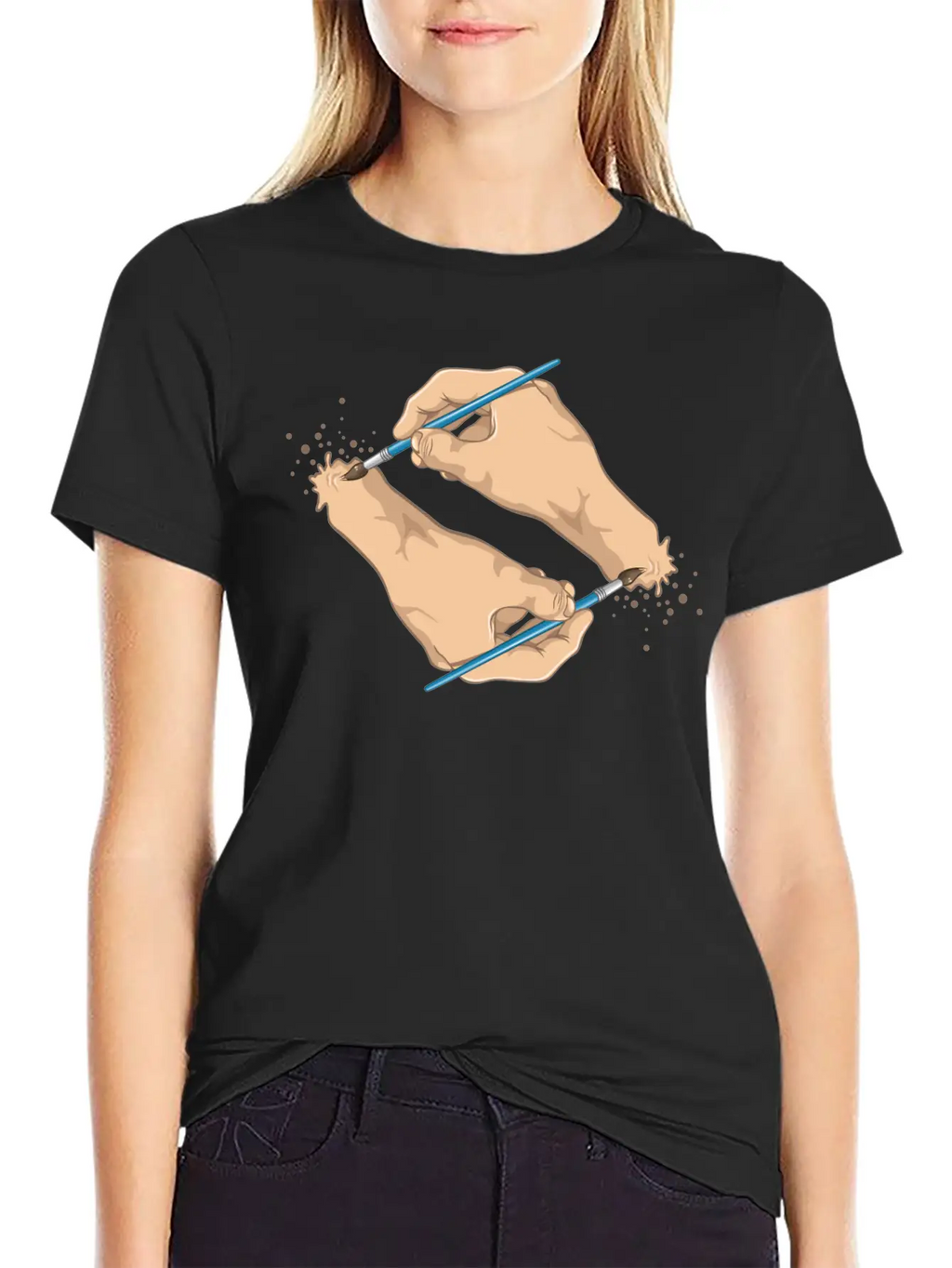 Self Painted Unisex Casual T-Shirt – Clean Design For Daily Comfort