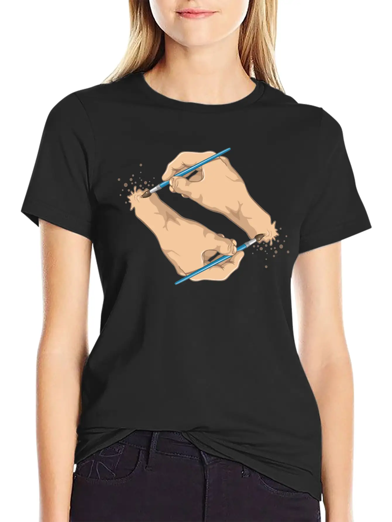 Self Painted Unisex Casual T-Shirt – Clean Design For Daily Comfort