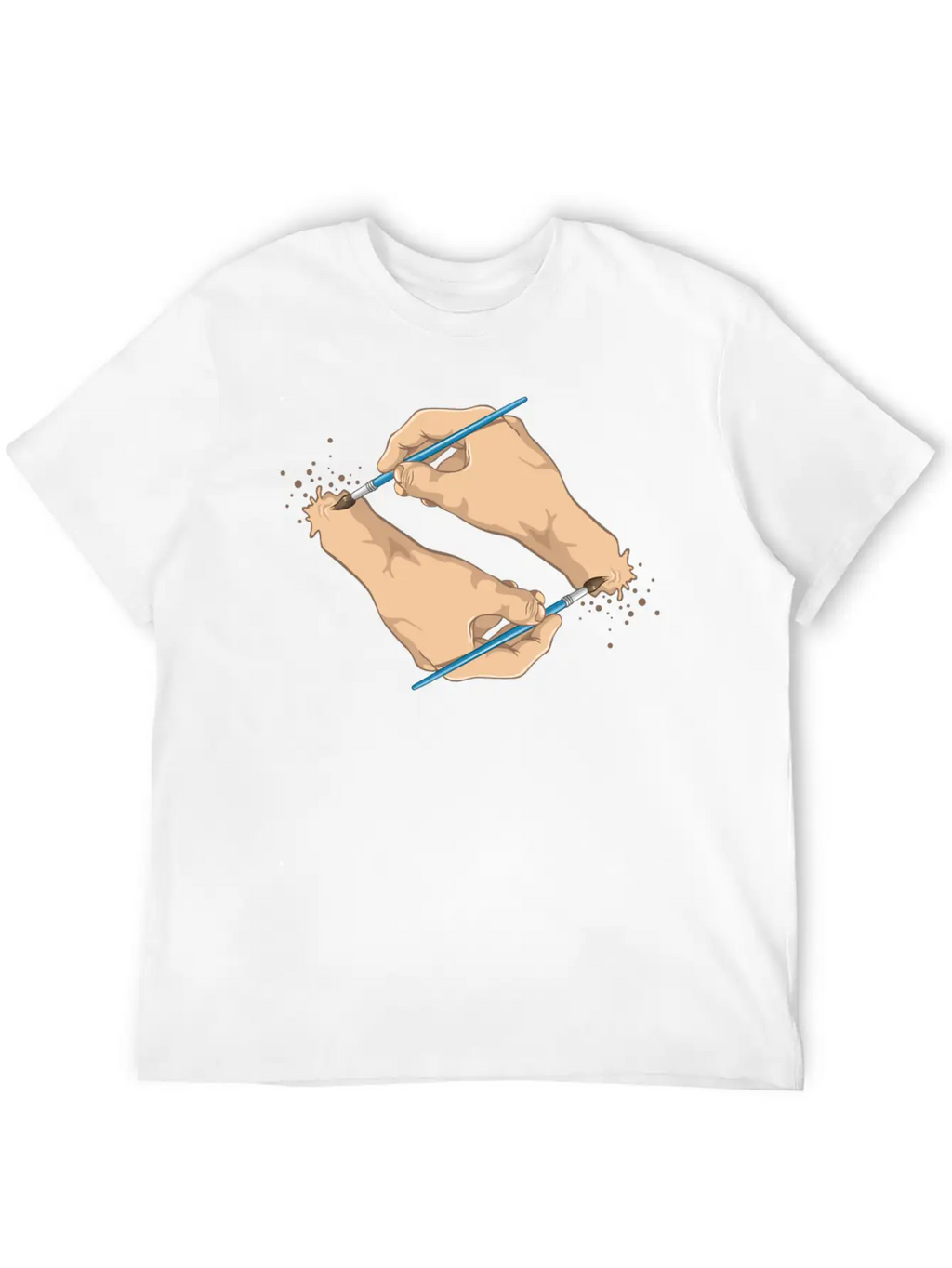 Self Painted Unisex Casual T-Shirt – Clean Design For Daily Comfort