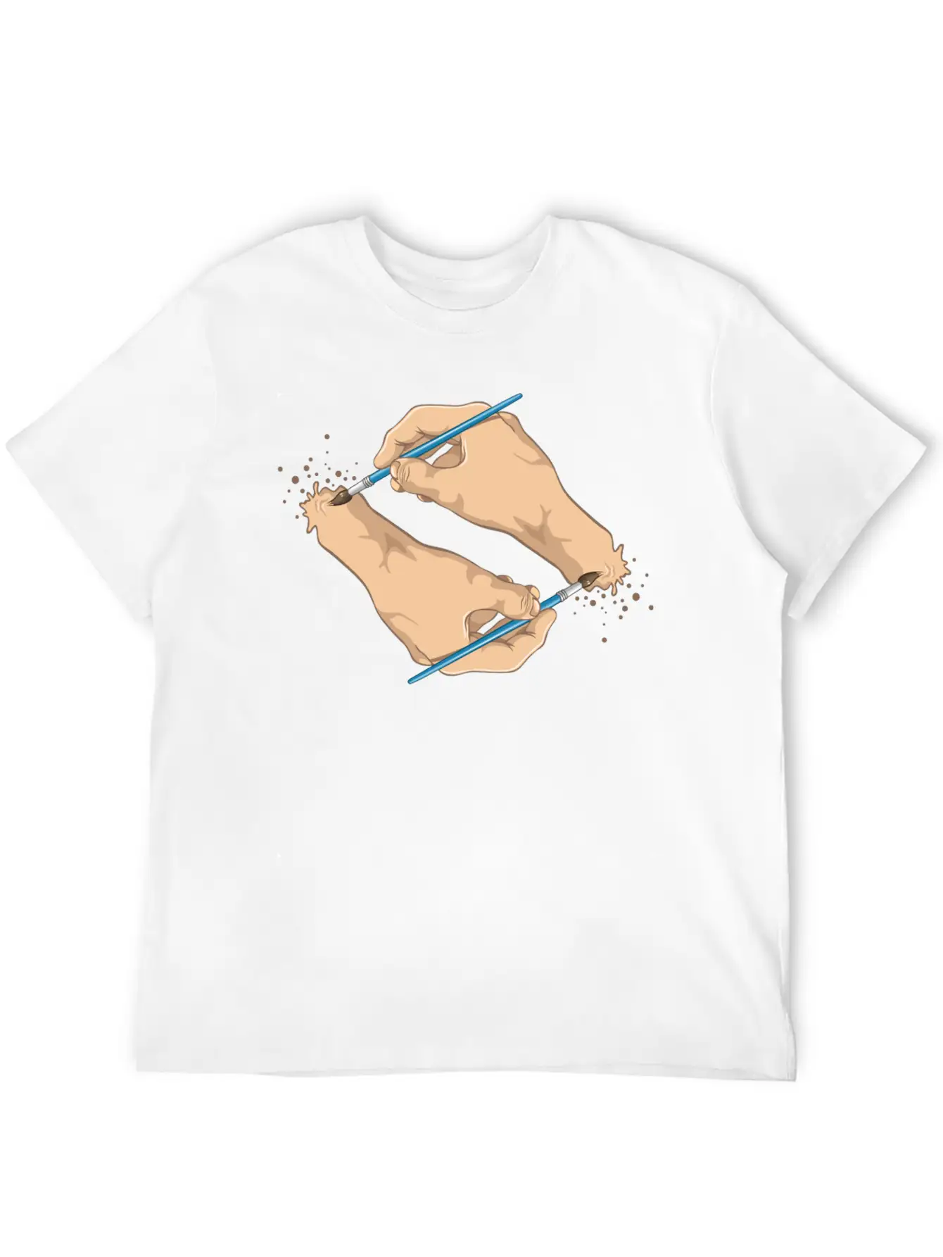 Self Painted Unisex Casual T-Shirt – Clean Design For Daily Comfort