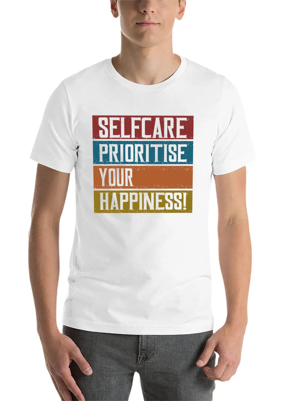 Selfcare Prioritise Your Happiness Breathable Graphic T-Shirt – Perfect For Casual Days