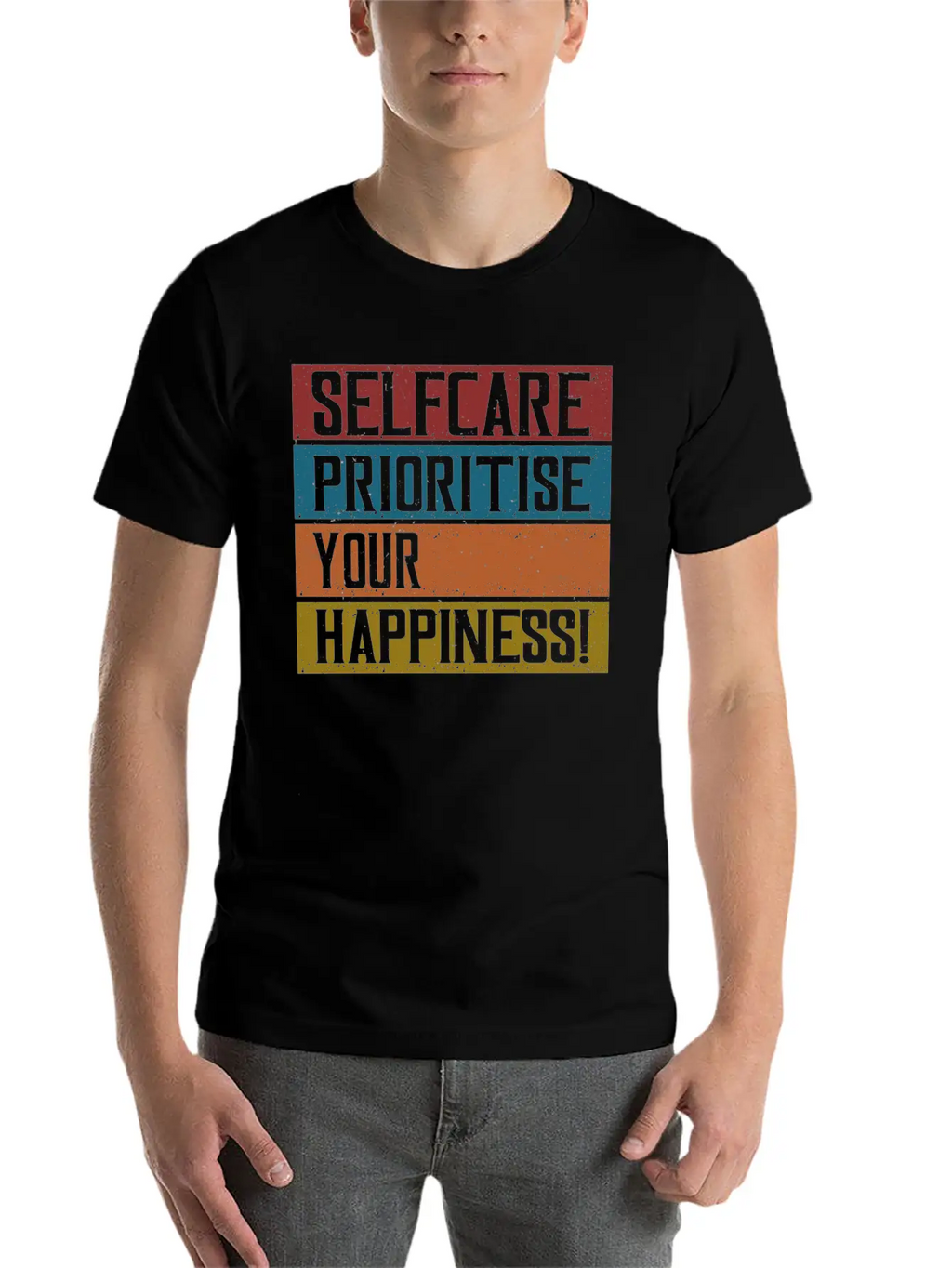 Selfcare Prioritise Your Happiness Breathable Graphic T-Shirt – Perfect For Casual Days