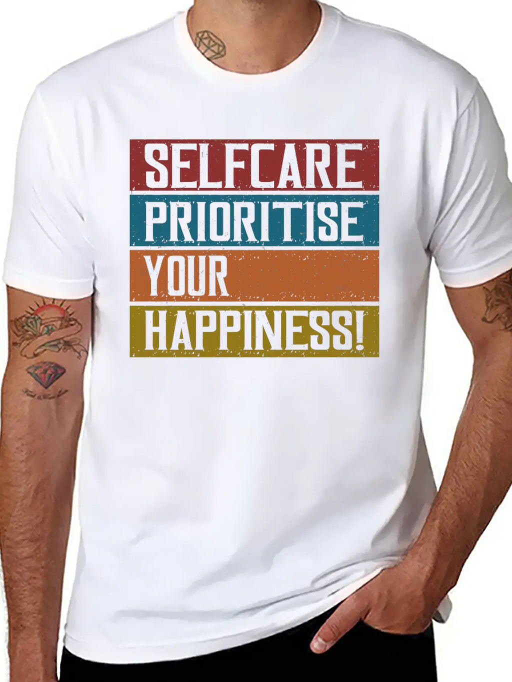 Selfcare Prioritise Your Happiness Breathable Graphic T-Shirt – Perfect For Casual Days