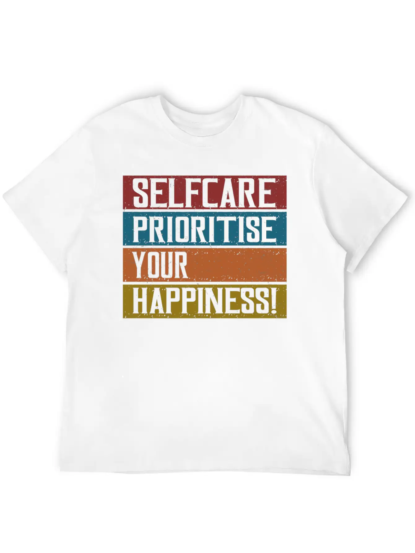 Selfcare Prioritise Your Happiness Breathable Graphic T-Shirt – Perfect For Casual Days