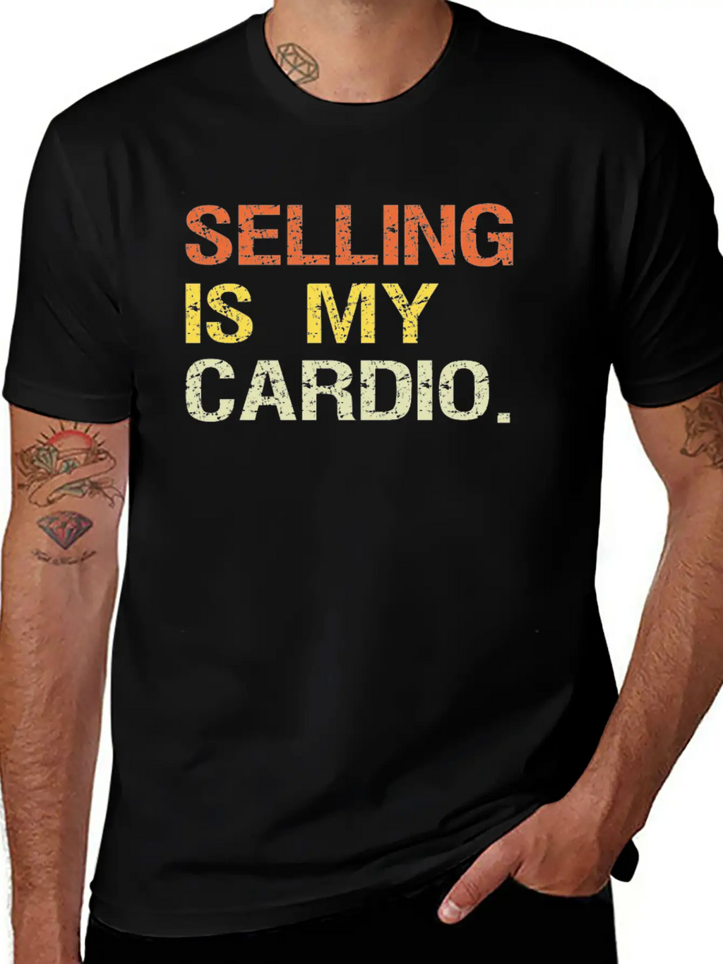 Selling Is My Cardio Salesman Salespeople Sales Unisex Casual T-Shirt – Clean Design For Daily Comfort