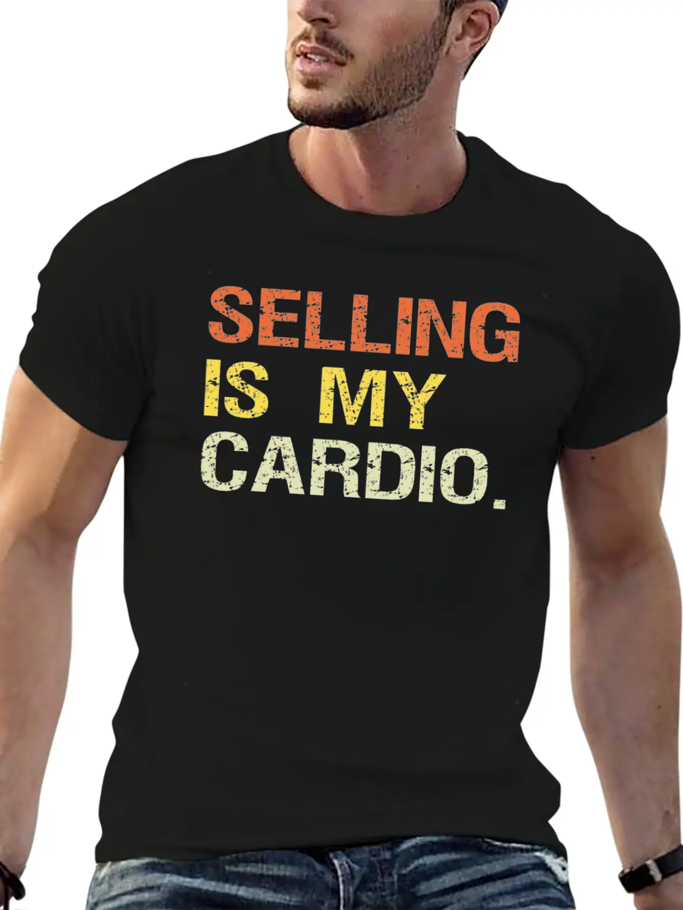 Selling Is My Cardio Salesman Salespeople Sales Unisex Casual T-Shirt – Clean Design For Daily Comfort