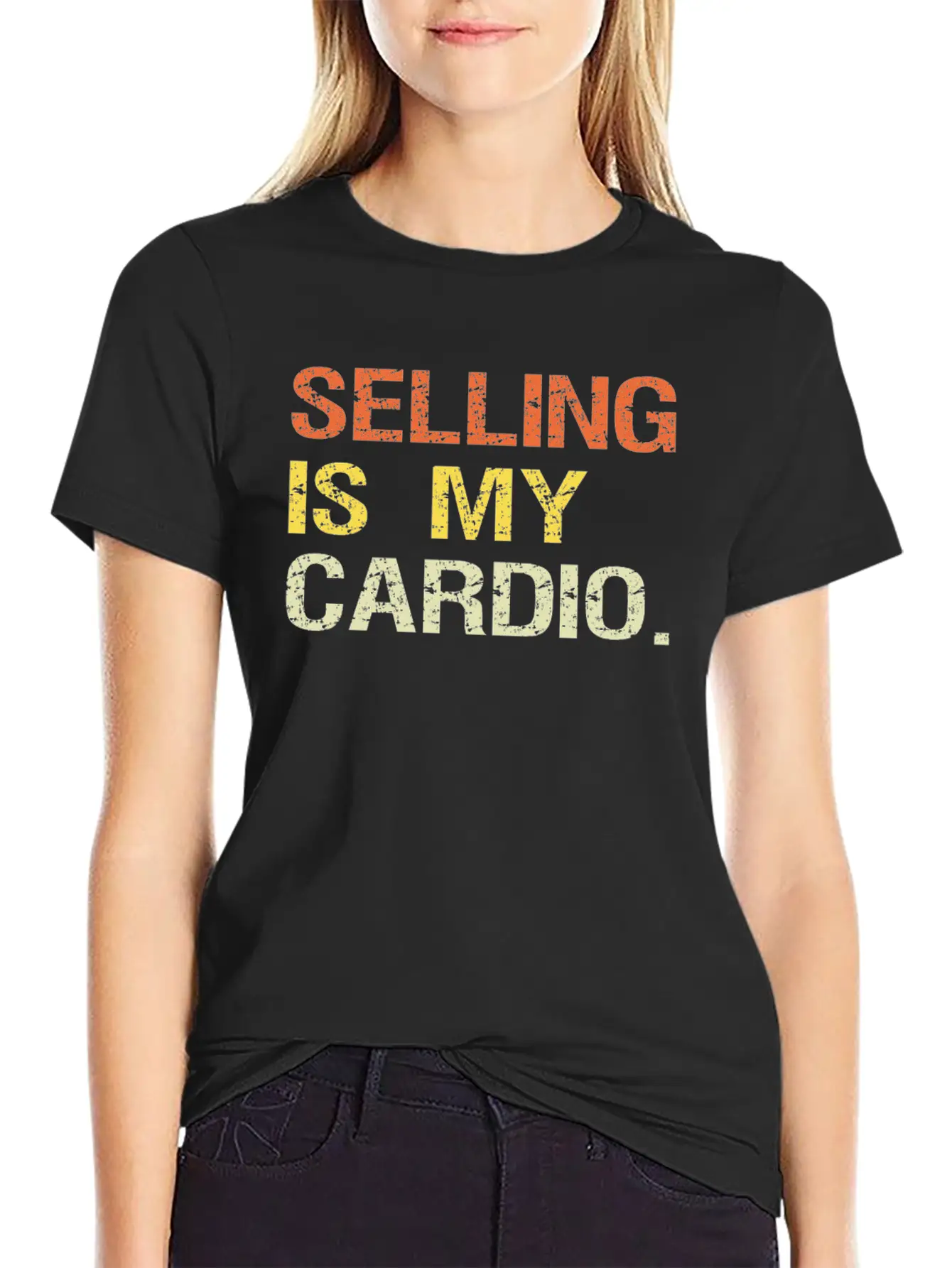 Selling Is My Cardio Salesman Salespeople Sales Unisex Casual T-Shirt – Clean Design For Daily Comfort