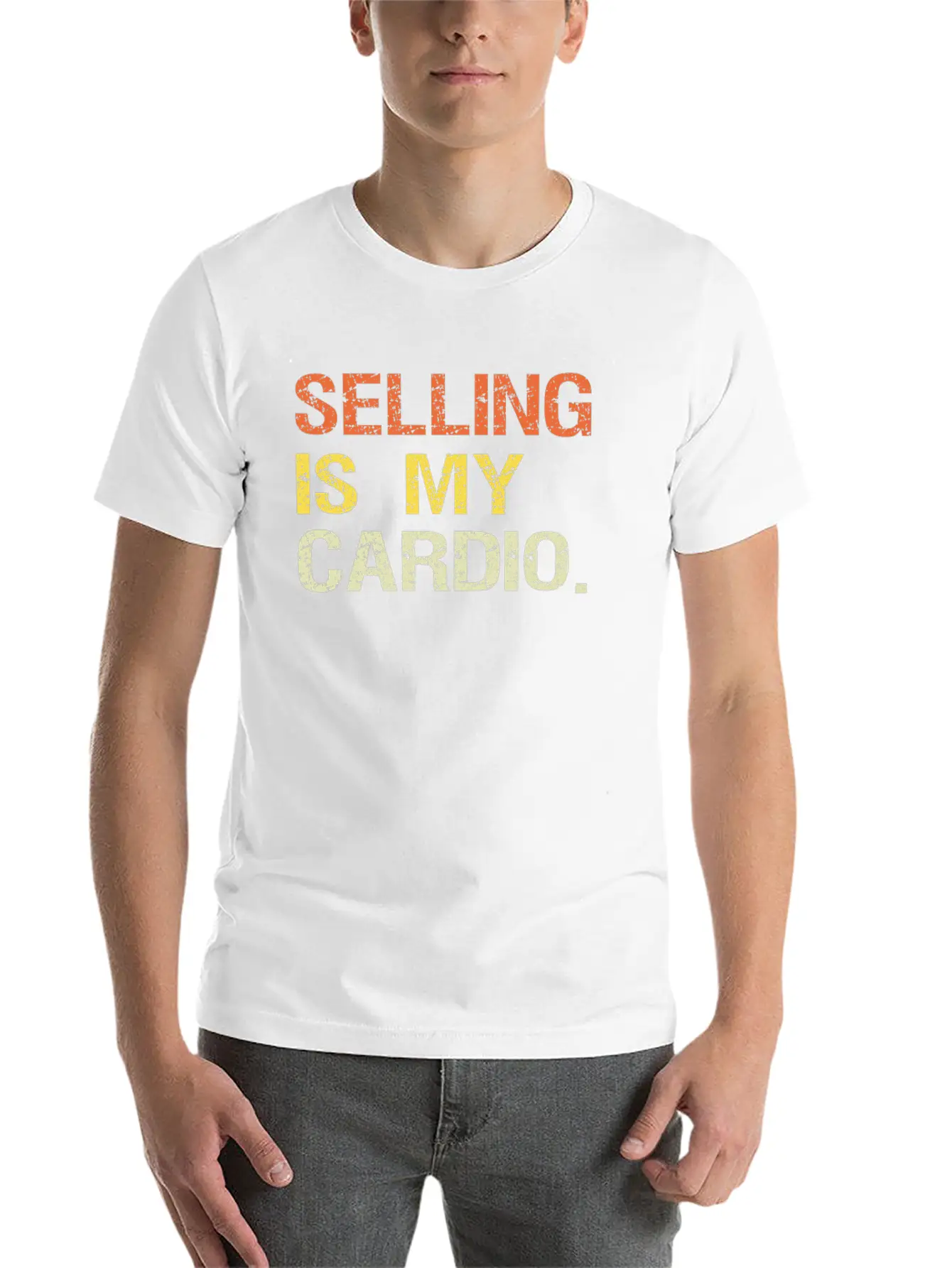 Selling Is My Cardio Salesman Salespeople Sales Unisex Casual T-Shirt – Clean Design For Daily Comfort