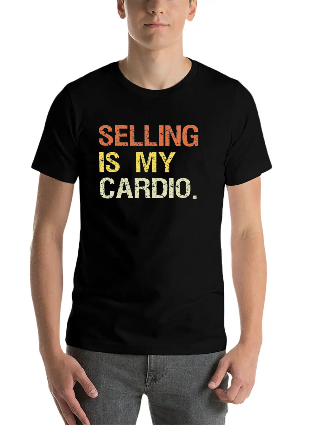 Selling Is My Cardio Salesman Salespeople Sales Unisex Casual T-Shirt – Clean Design For Daily Comfort