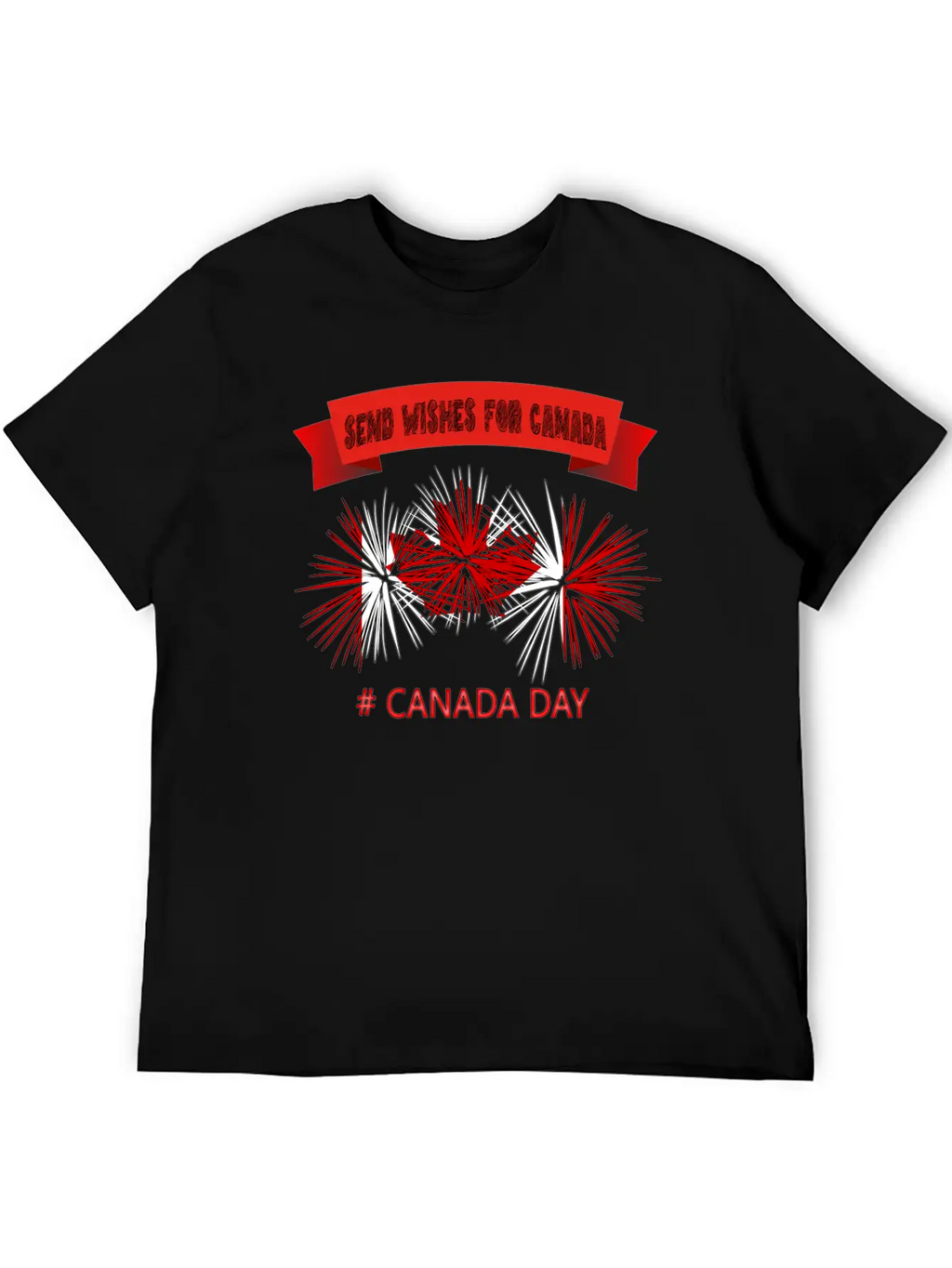 SEND WISHES FOR CANADA – CANADA DAY Unisex Short Sleeve Soft Cotton T-Shirt – Casual Everyday Wear