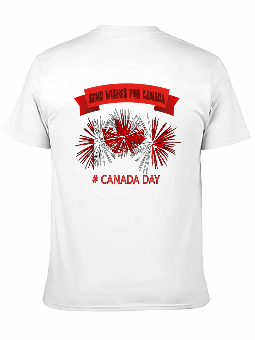 SEND WISHES FOR CANADA – CANADA DAY Unisex Short Sleeve Soft Cotton T-Shirt – Casual Everyday Wear
