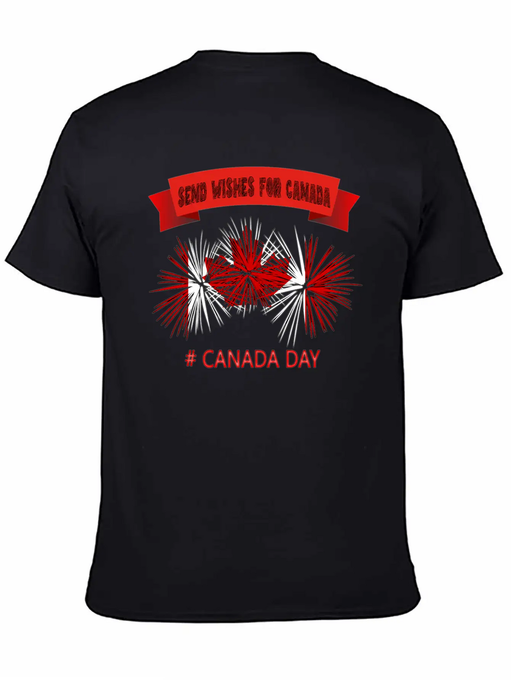 SEND WISHES FOR CANADA – CANADA DAY Unisex Short Sleeve Soft Cotton T-Shirt – Casual Everyday Wear