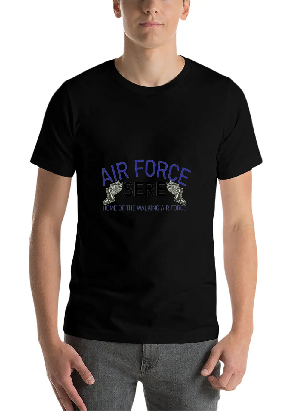 Sere The Walking Air Force Unisex Short Sleeve Soft Cotton T-Shirt – Casual Everyday Wear