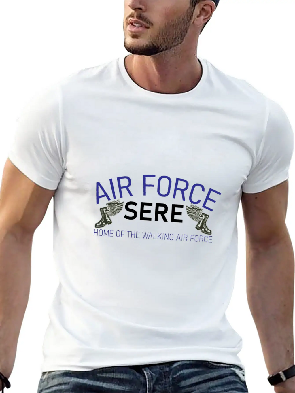 Sere The Walking Air Force Unisex Short Sleeve Soft Cotton T-Shirt – Casual Everyday Wear
