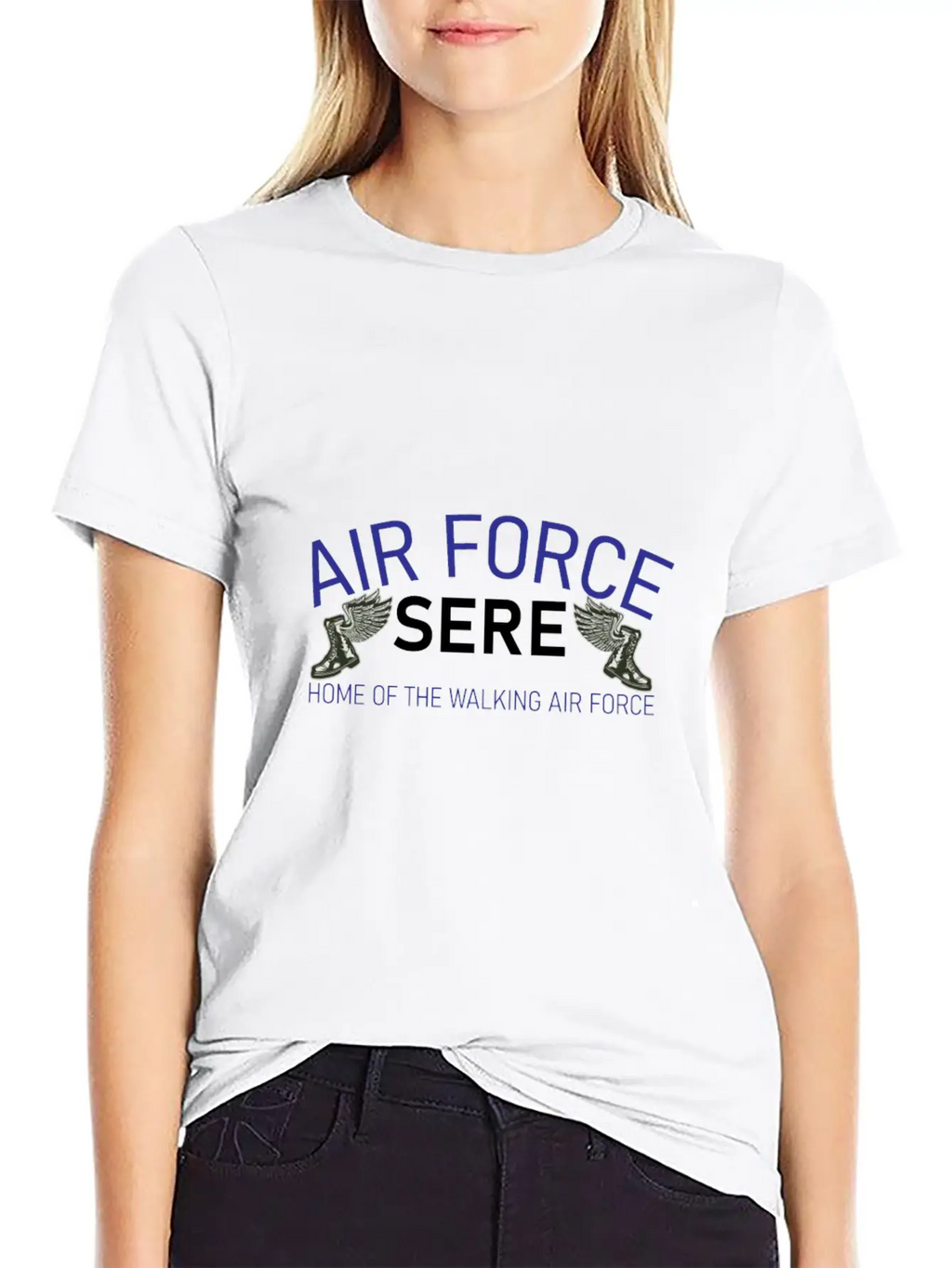 Sere The Walking Air Force Unisex Short Sleeve Soft Cotton T-Shirt – Casual Everyday Wear