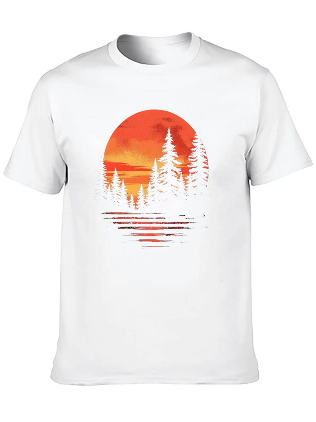Serene Forest Sunset Unisex Casual T-Shirt – Clean Design For Daily Comfort