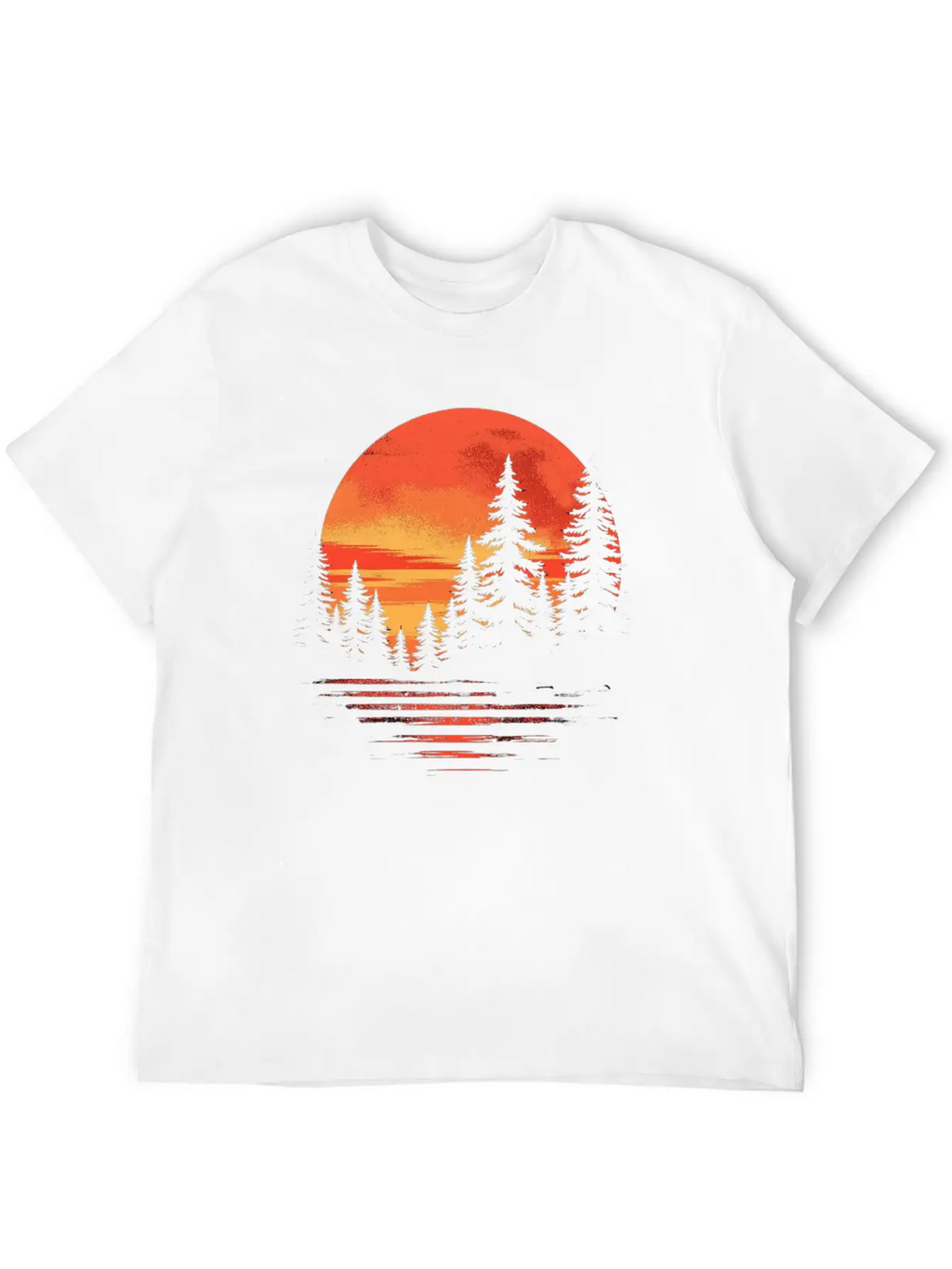 Serene Forest Sunset Unisex Casual T-Shirt – Clean Design For Daily Comfort