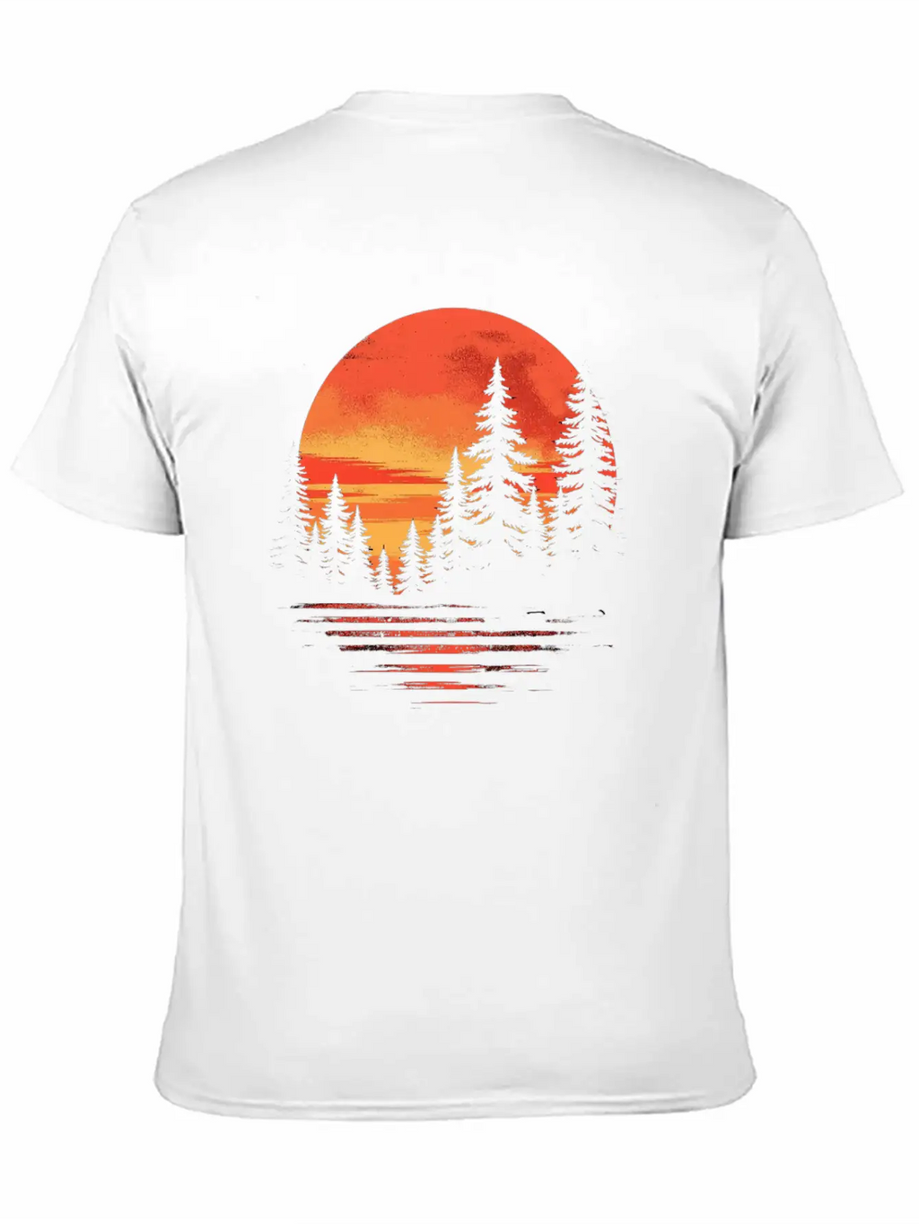 Serene Forest Sunset Unisex Casual T-Shirt – Clean Design For Daily Comfort
