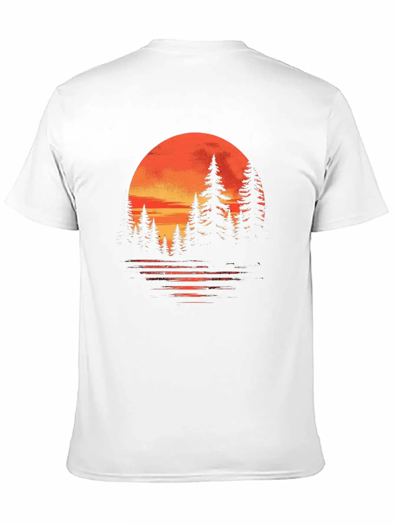 Serene Forest Sunset Unisex Casual T-Shirt – Clean Design For Daily Comfort