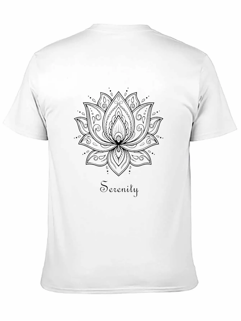 Serenity Lotus Flower Spiritual Yoga Meditation Breathable Soft Cotton T-Shirt – Timeless Casual Look