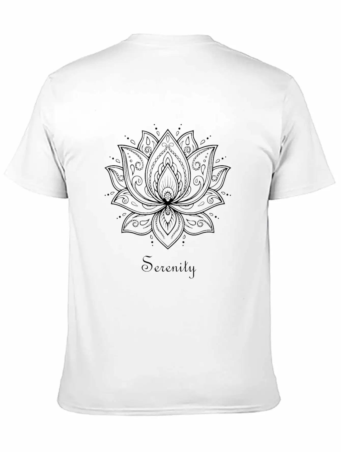 Serenity Lotus Flower Spiritual Yoga Meditation Breathable Soft Cotton T-Shirt – Timeless Casual Look