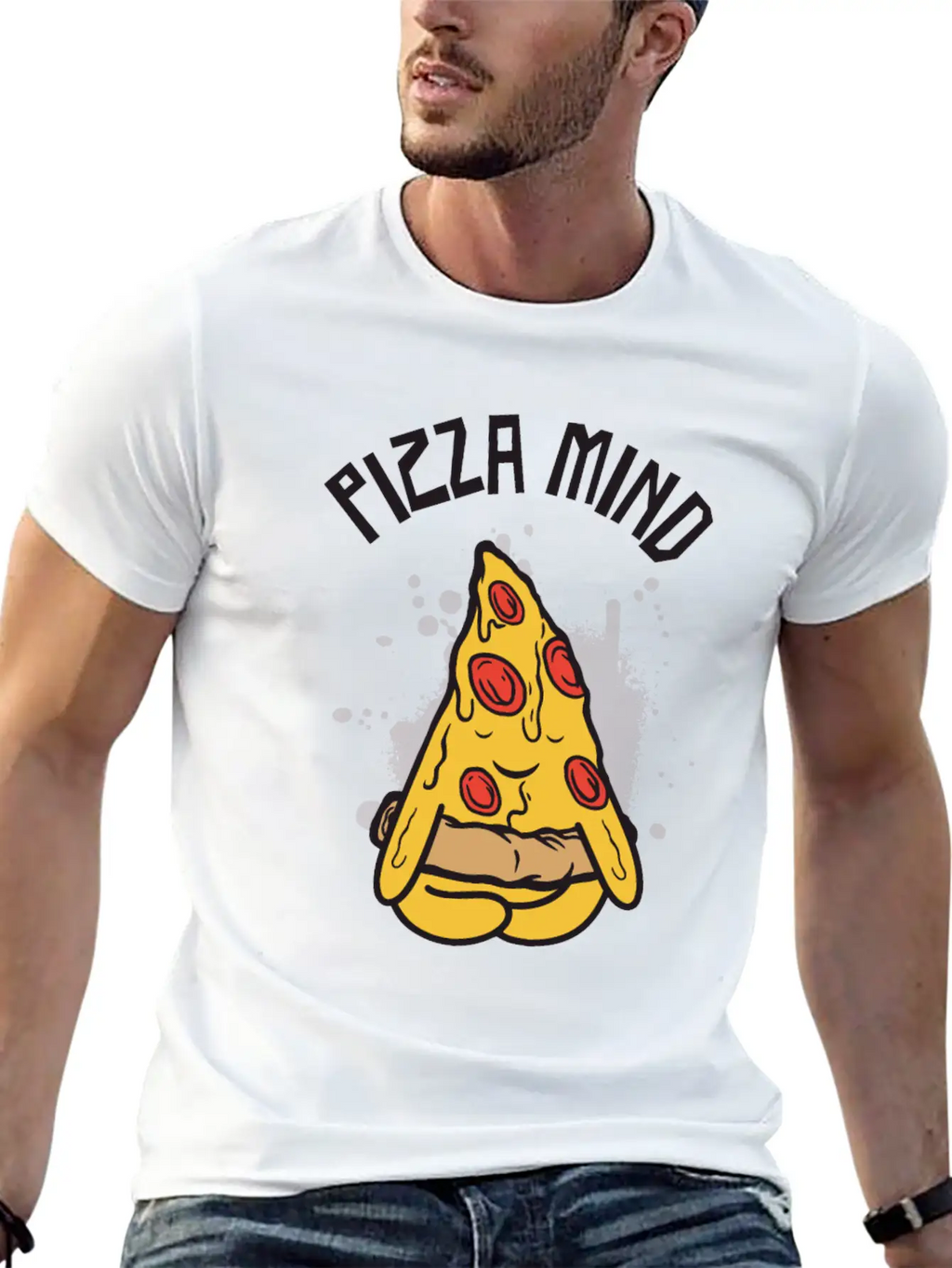Serenity Pizza Meditation Yoga Pizza Lover Yoga Essential Cotton Tee For Daily Outfits – Unisex Style
