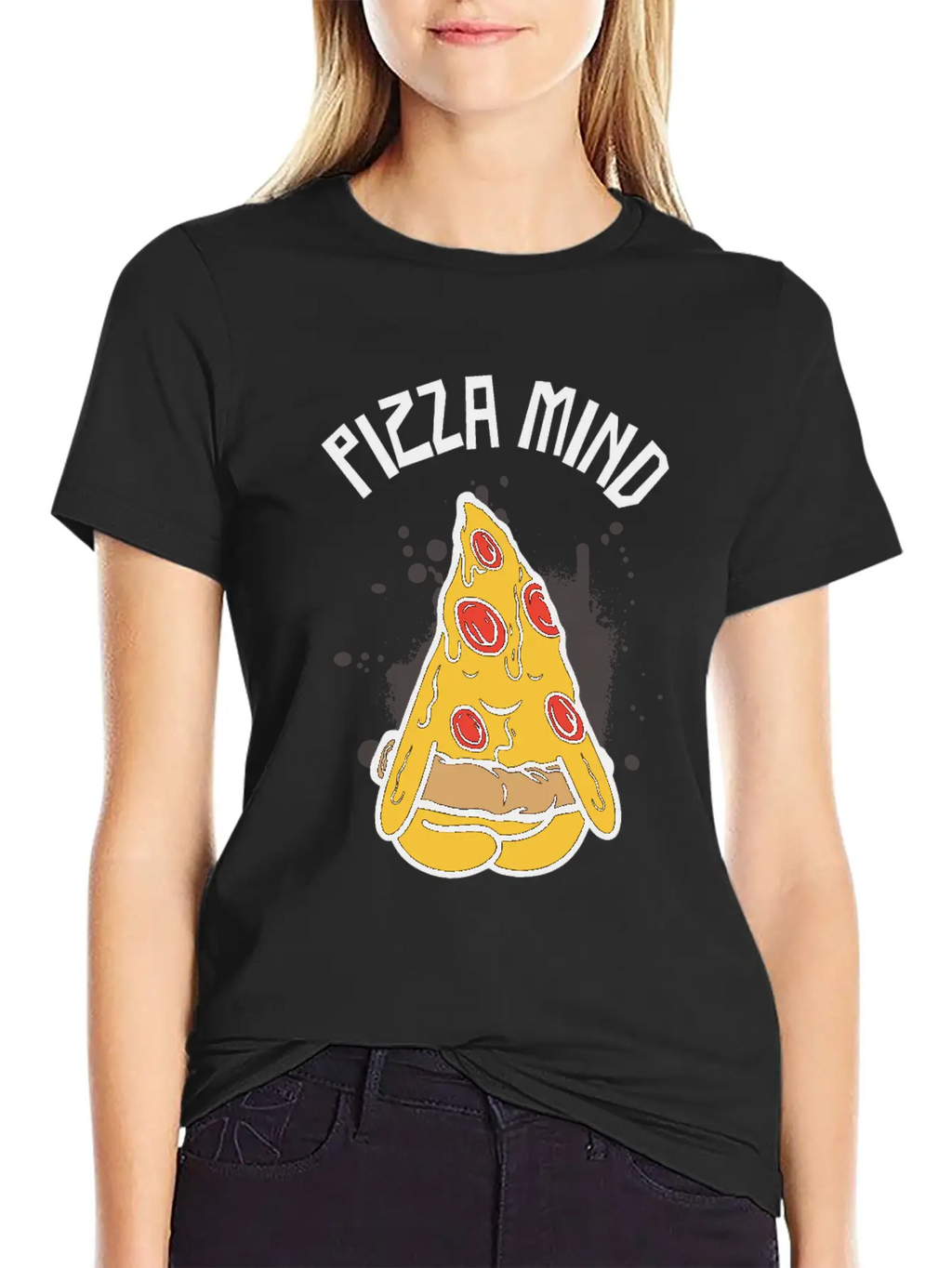 Serenity Pizza Meditation Yoga Pizza Lover Yoga Essential Cotton Tee For Daily Outfits – Unisex Style