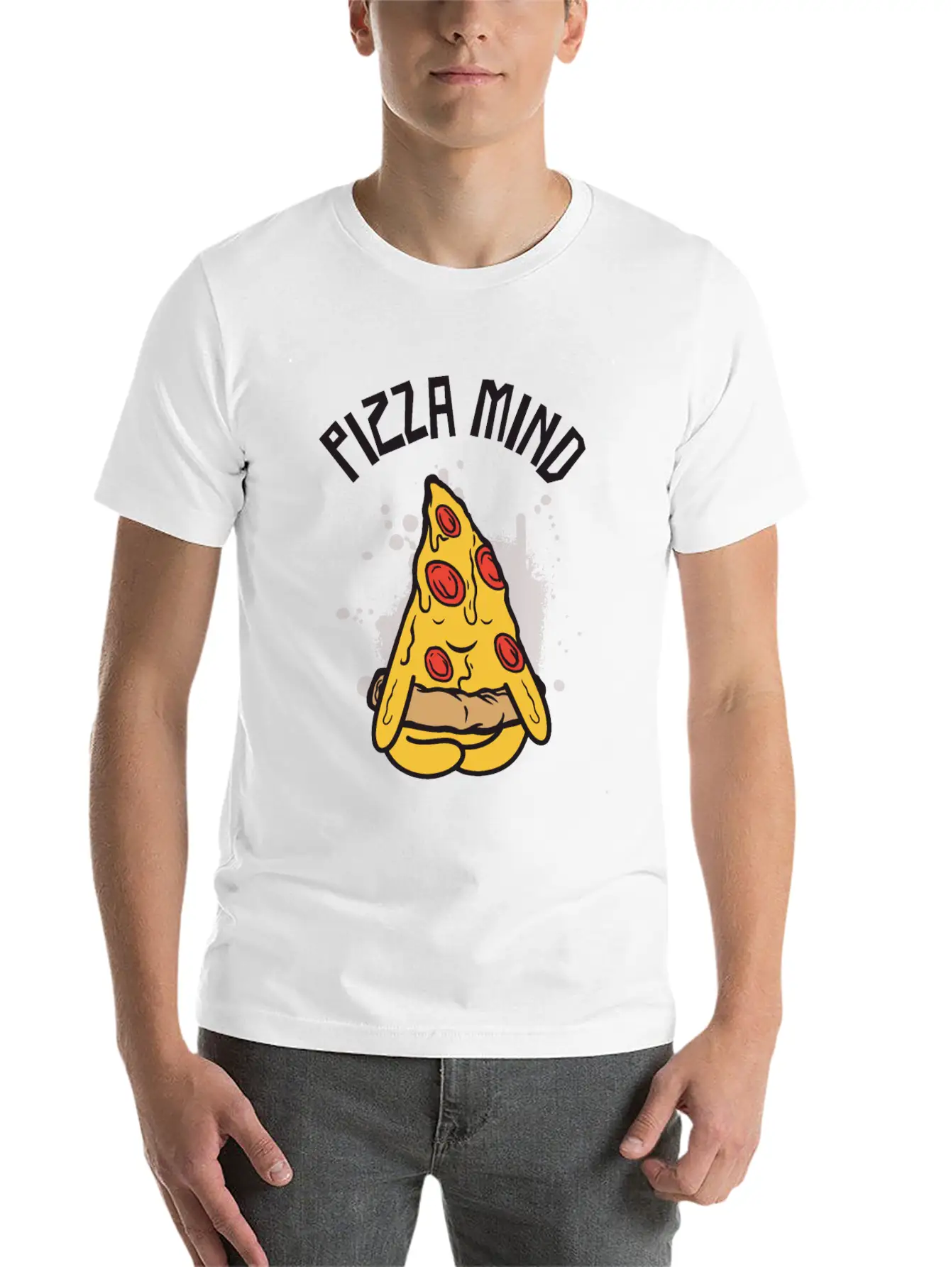 Serenity Pizza Meditation Yoga Pizza Lover Yoga Essential Cotton Tee For Daily Outfits – Unisex Style