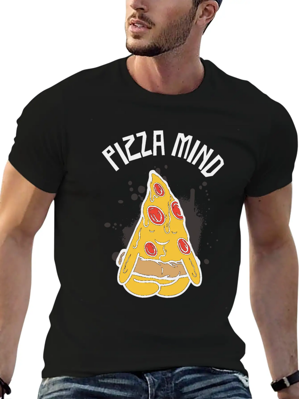Serenity Pizza Meditation Yoga Pizza Lover Yoga Essential Cotton Tee For Daily Outfits – Unisex Style