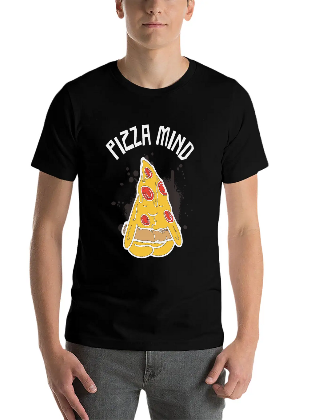 Serenity Pizza Meditation Yoga Pizza Lover Yoga Essential Cotton Tee For Daily Outfits – Unisex Style