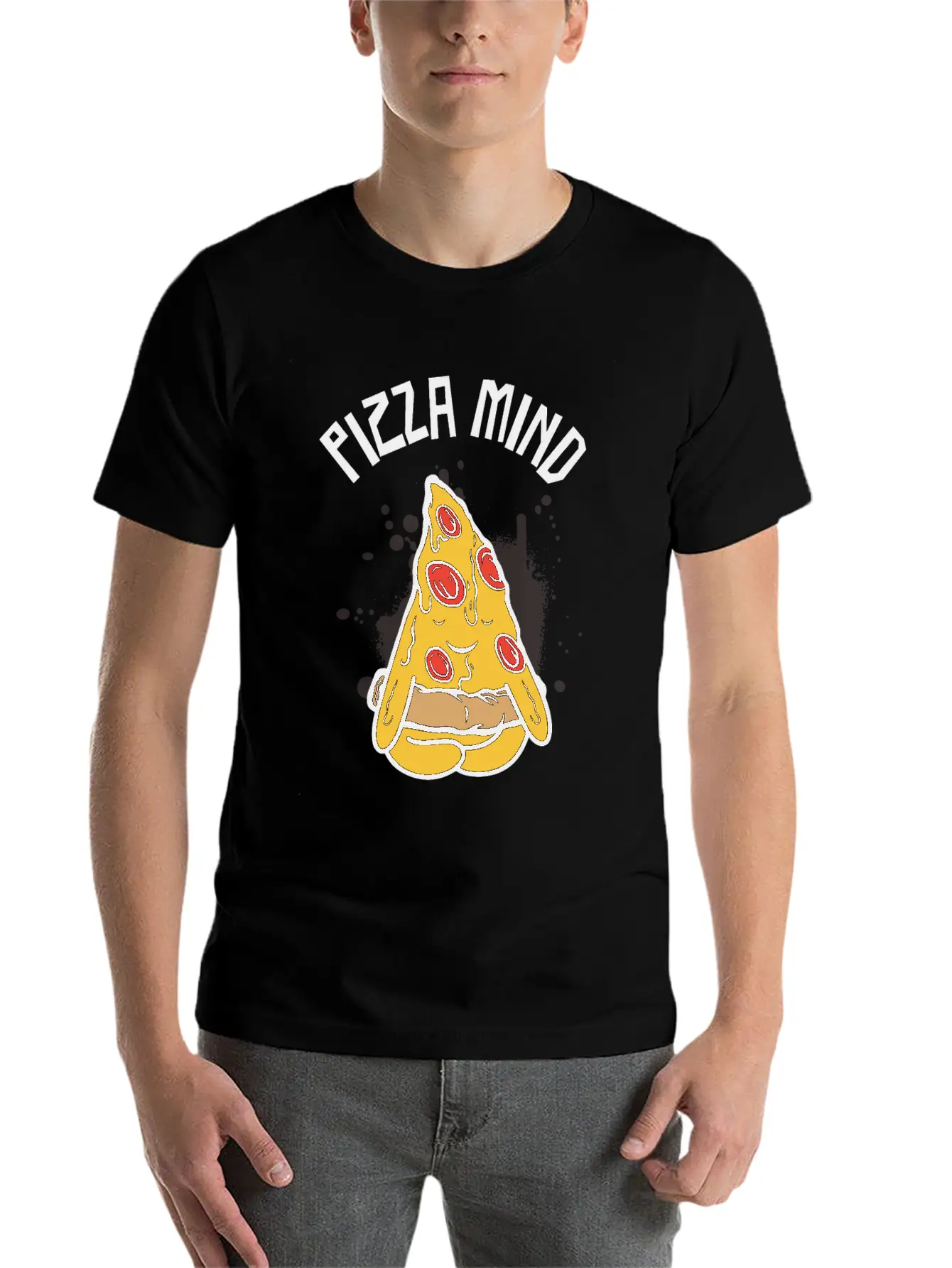 Serenity Pizza Meditation Yoga Pizza Lover Yoga Essential Cotton Tee For Daily Outfits – Unisex Style