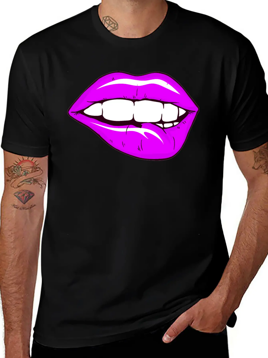 Sexy Lips Mouth Unisex Casual T-Shirt – Clean Design For Daily Comfort