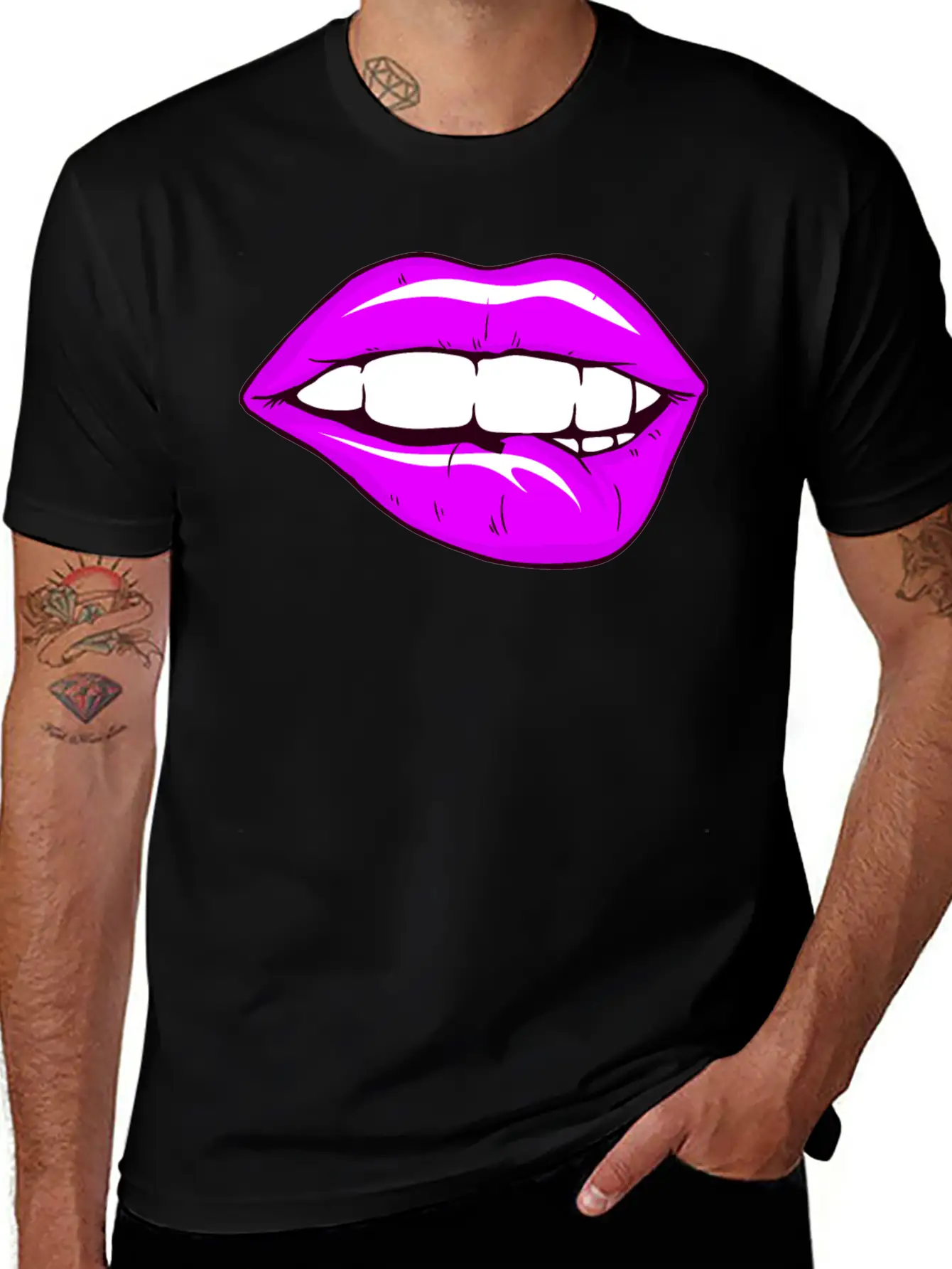 Sexy Lips Mouth Unisex Casual T-Shirt – Clean Design For Daily Comfort