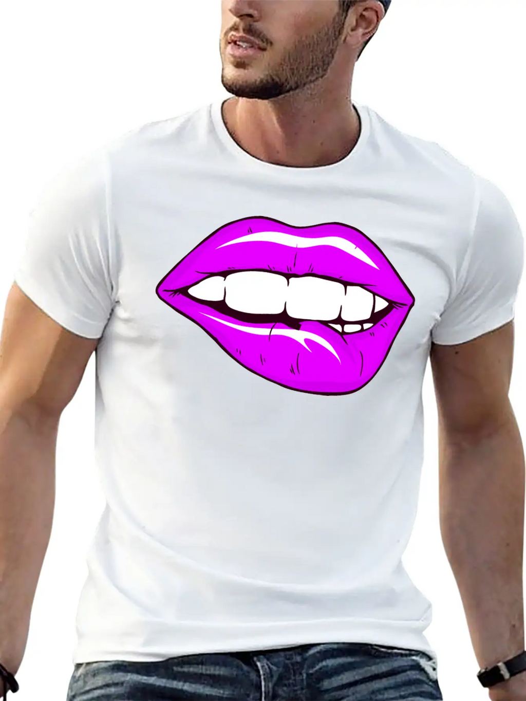 Sexy Lips Mouth Unisex Casual T-Shirt – Clean Design For Daily Comfort
