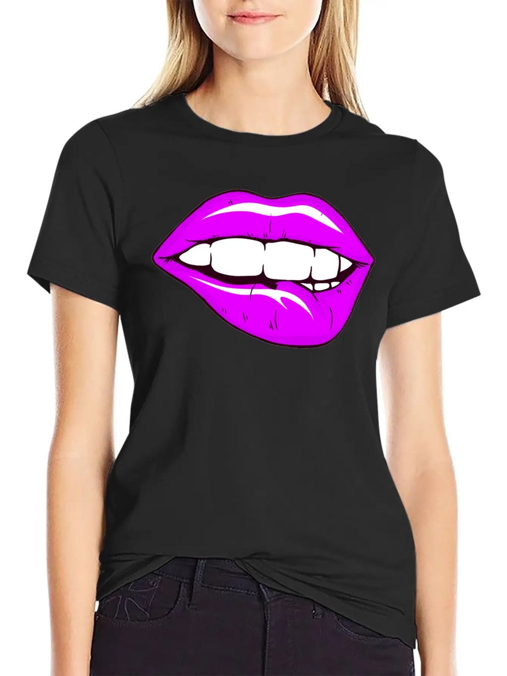 Sexy Lips Mouth Unisex Casual T-Shirt – Clean Design For Daily Comfort