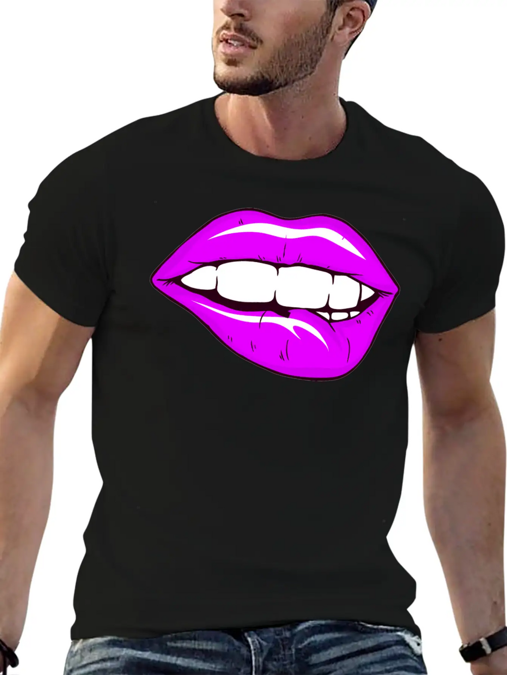 Sexy Lips Mouth Unisex Casual T-Shirt – Clean Design For Daily Comfort