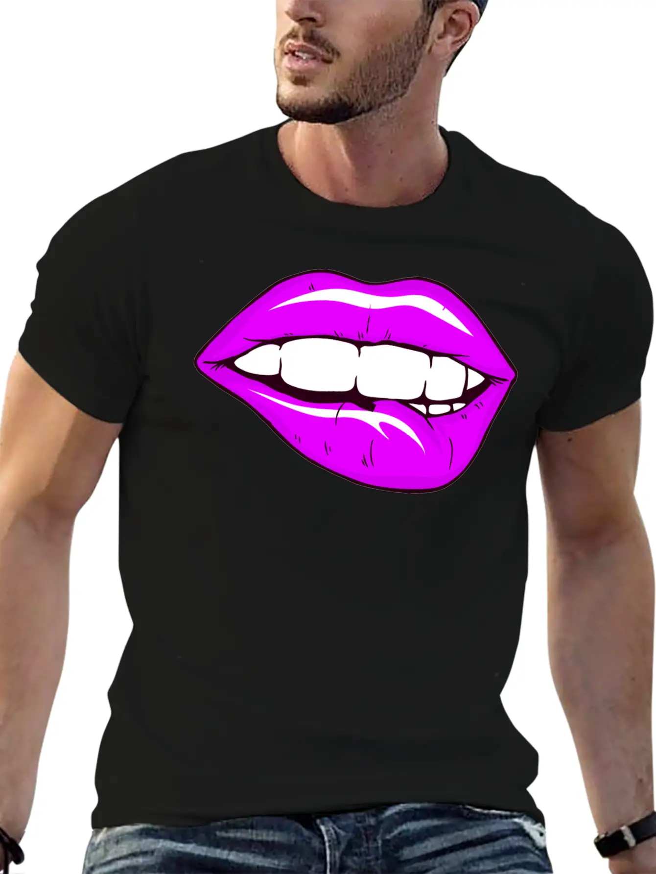 Sexy Lips Mouth Unisex Casual T-Shirt – Clean Design For Daily Comfort
