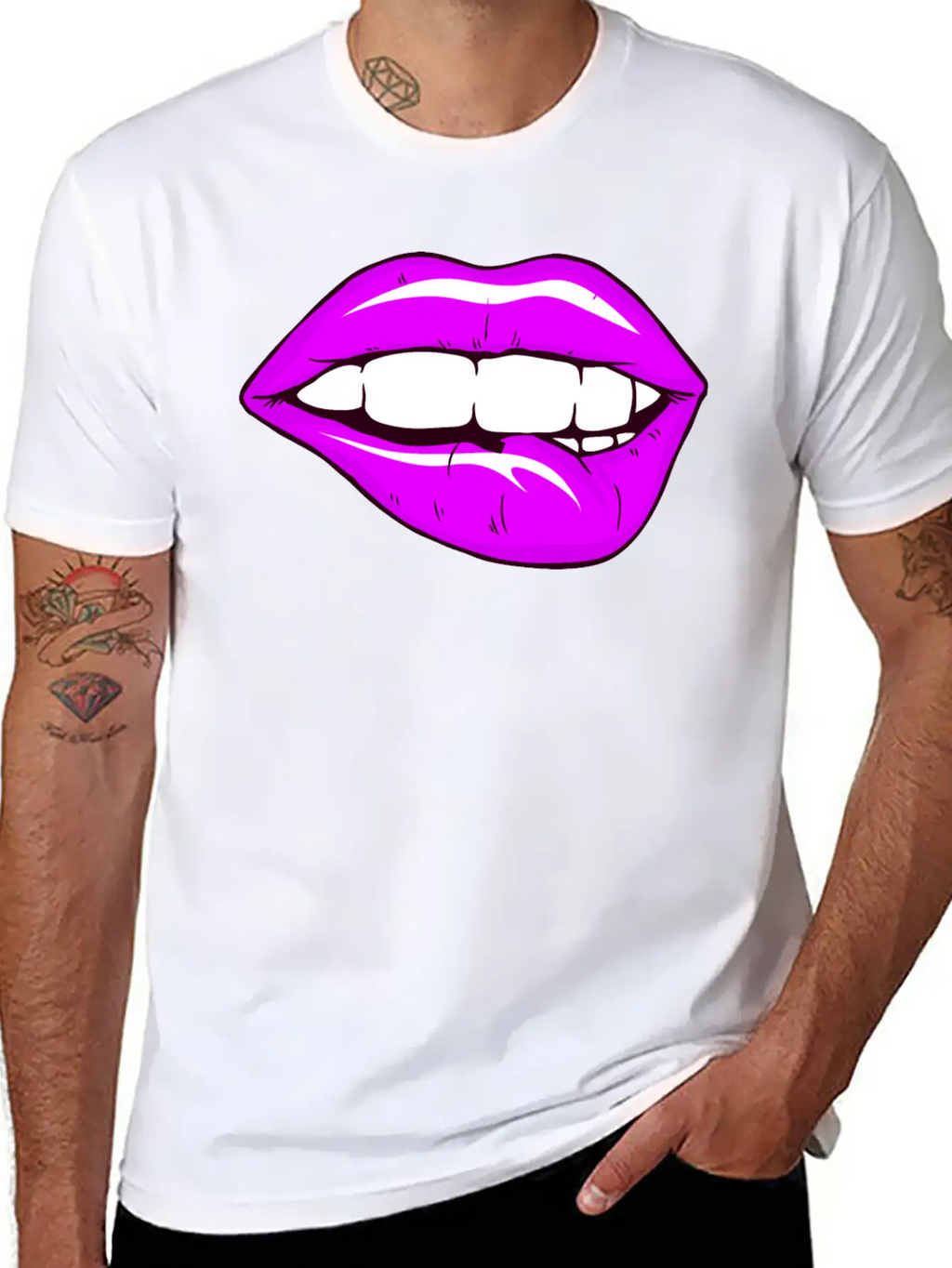 Sexy Lips Mouth Unisex Casual T-Shirt – Clean Design For Daily Comfort