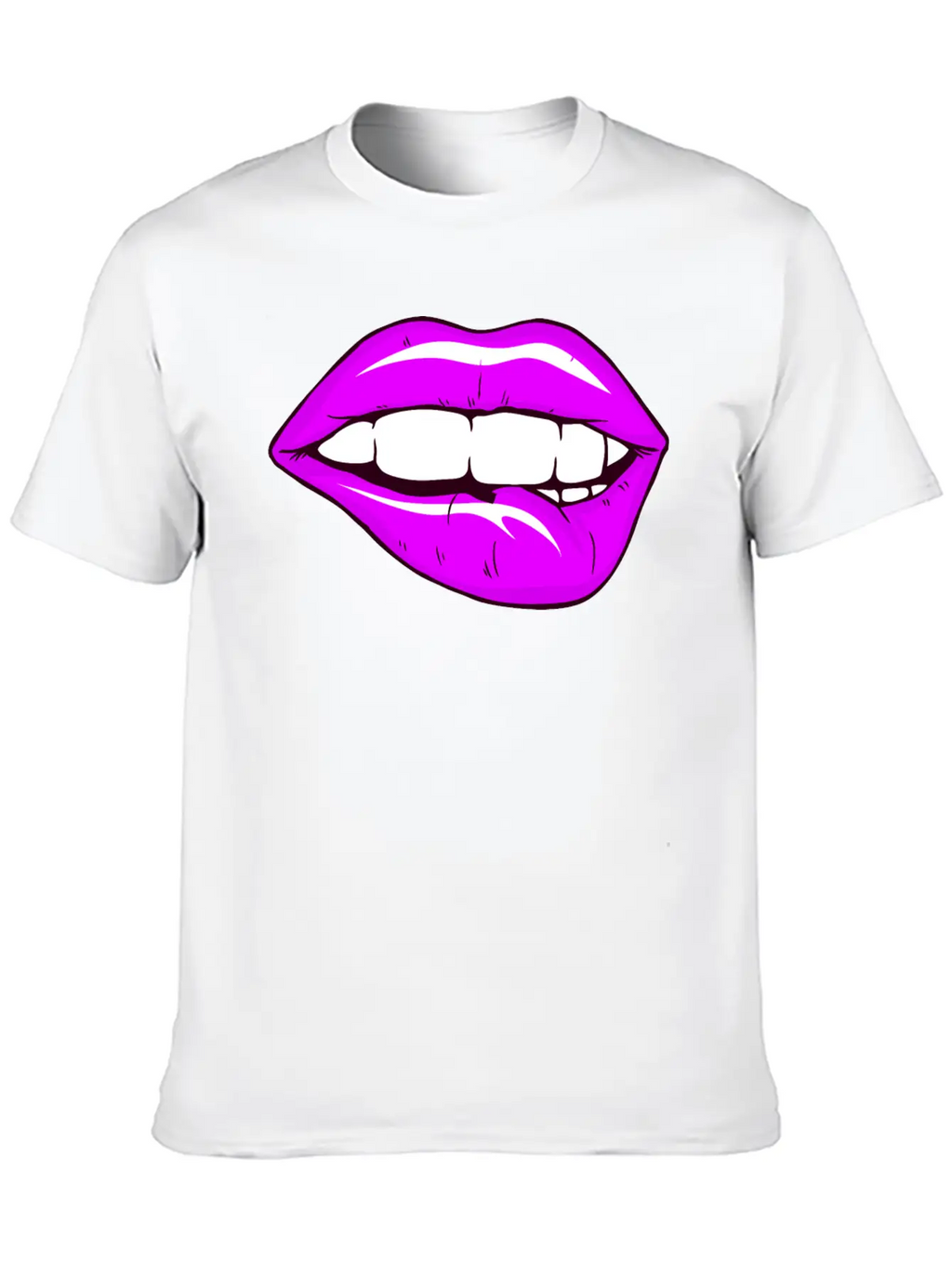 Sexy Lips Mouth Unisex Casual T-Shirt – Clean Design For Daily Comfort