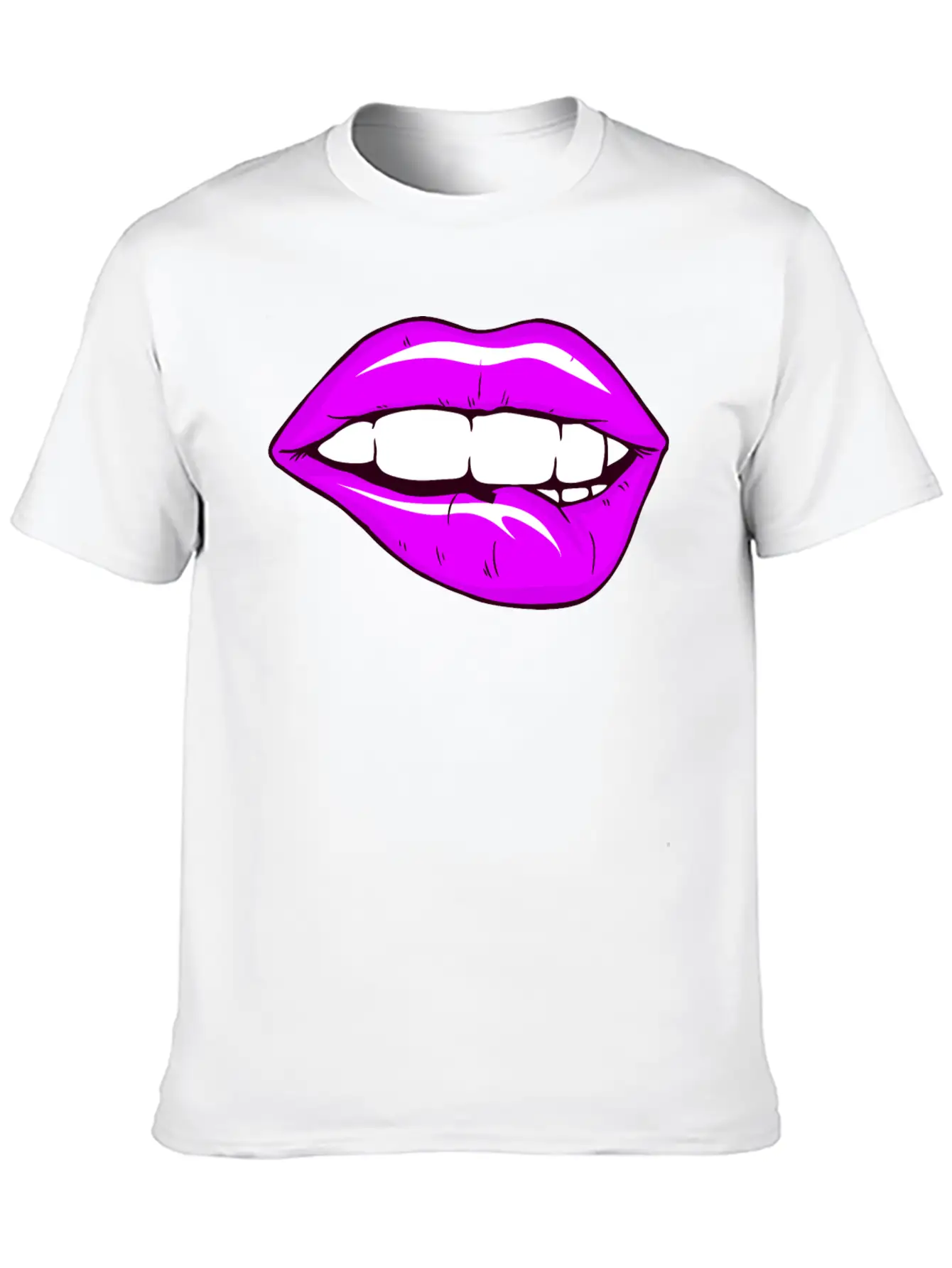 Sexy Lips Mouth Unisex Casual T-Shirt – Clean Design For Daily Comfort