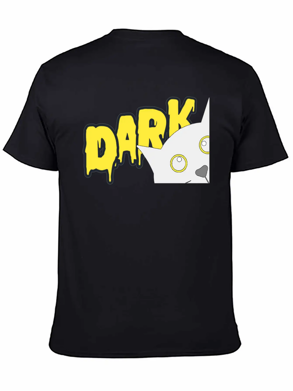 "Shadowed Cat: Embrace The Mystery" Casual Graphic T-Shirt – Simple And Comfortable Daily Wear