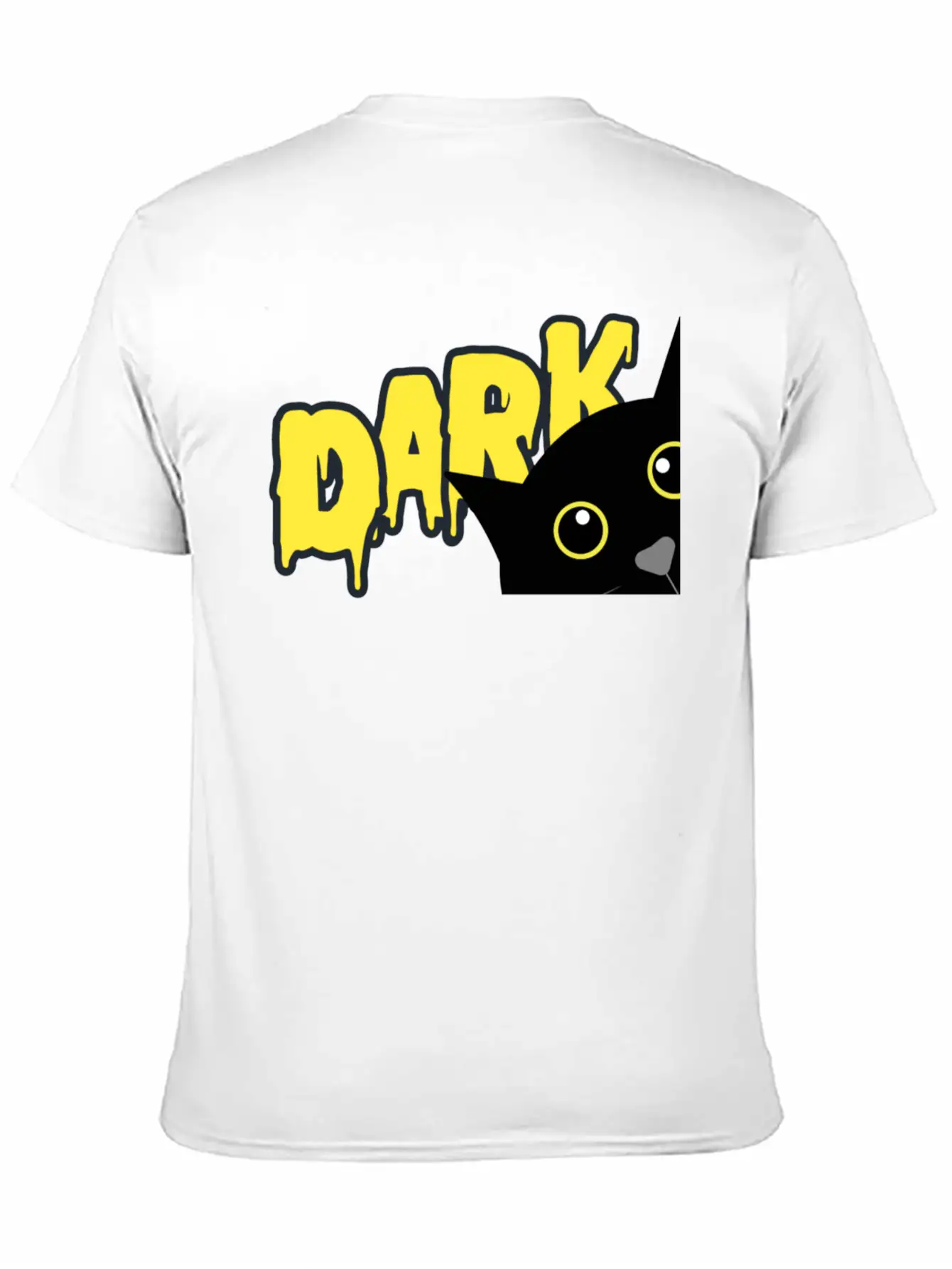 "Shadowed Cat: Embrace The Mystery" Casual Graphic T-Shirt – Simple And Comfortable Daily Wear