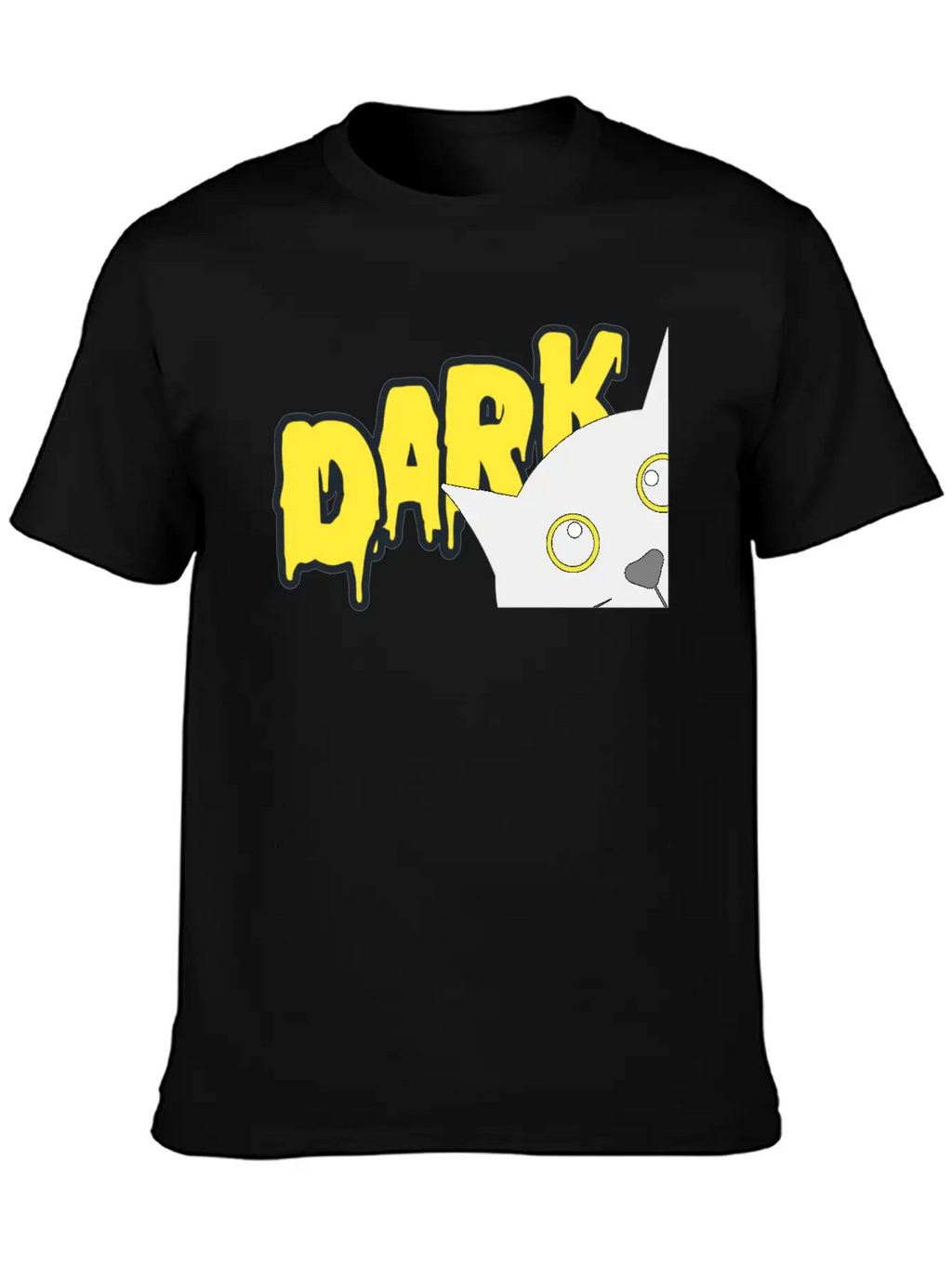 "Shadowed Cat: Embrace The Mystery" Casual Graphic T-Shirt – Simple And Comfortable Daily Wear