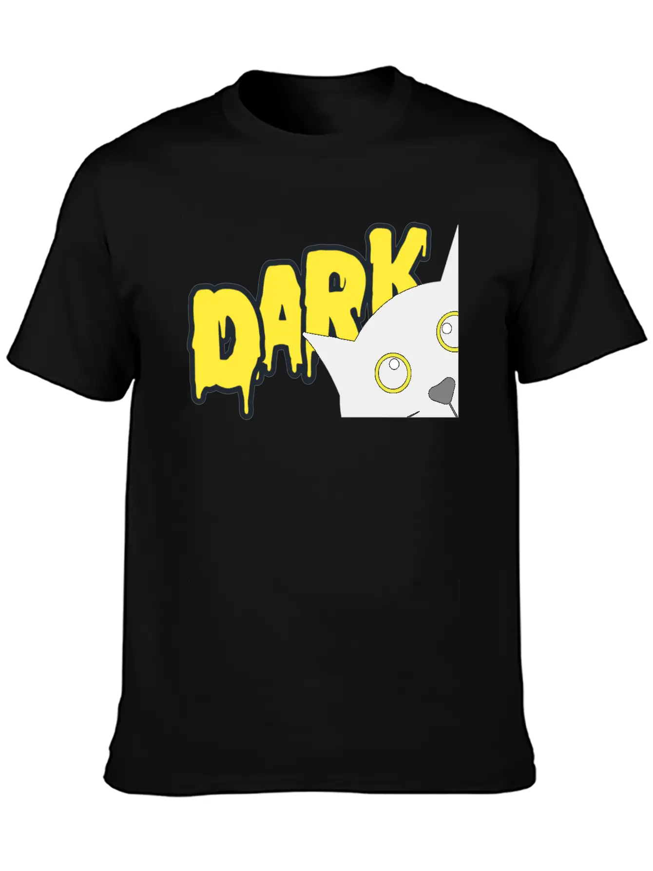"Shadowed Cat: Embrace The Mystery" Casual Graphic T-Shirt – Simple And Comfortable Daily Wear