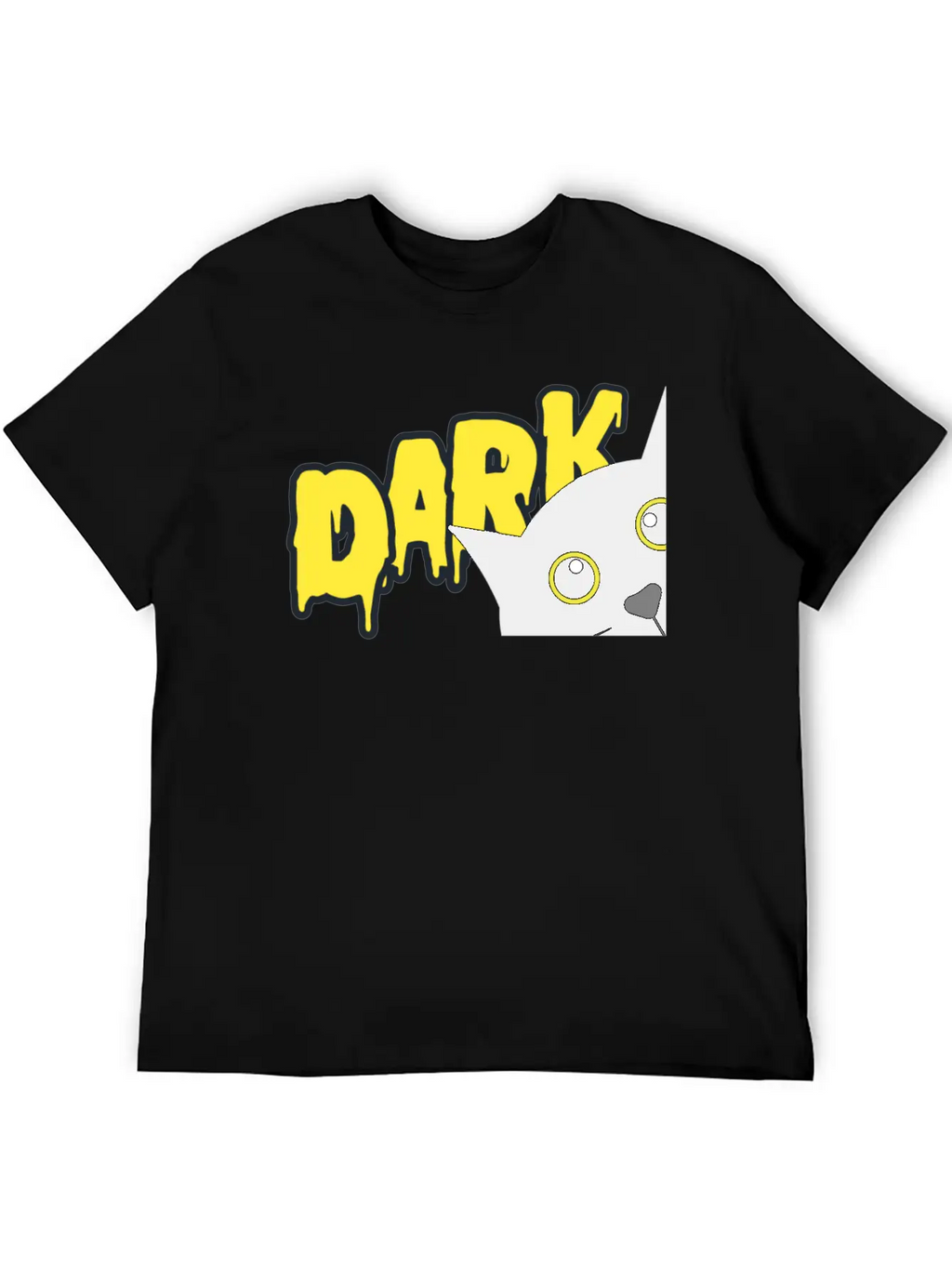 "Shadowed Cat: Embrace The Mystery" Casual Graphic T-Shirt – Simple And Comfortable Daily Wear