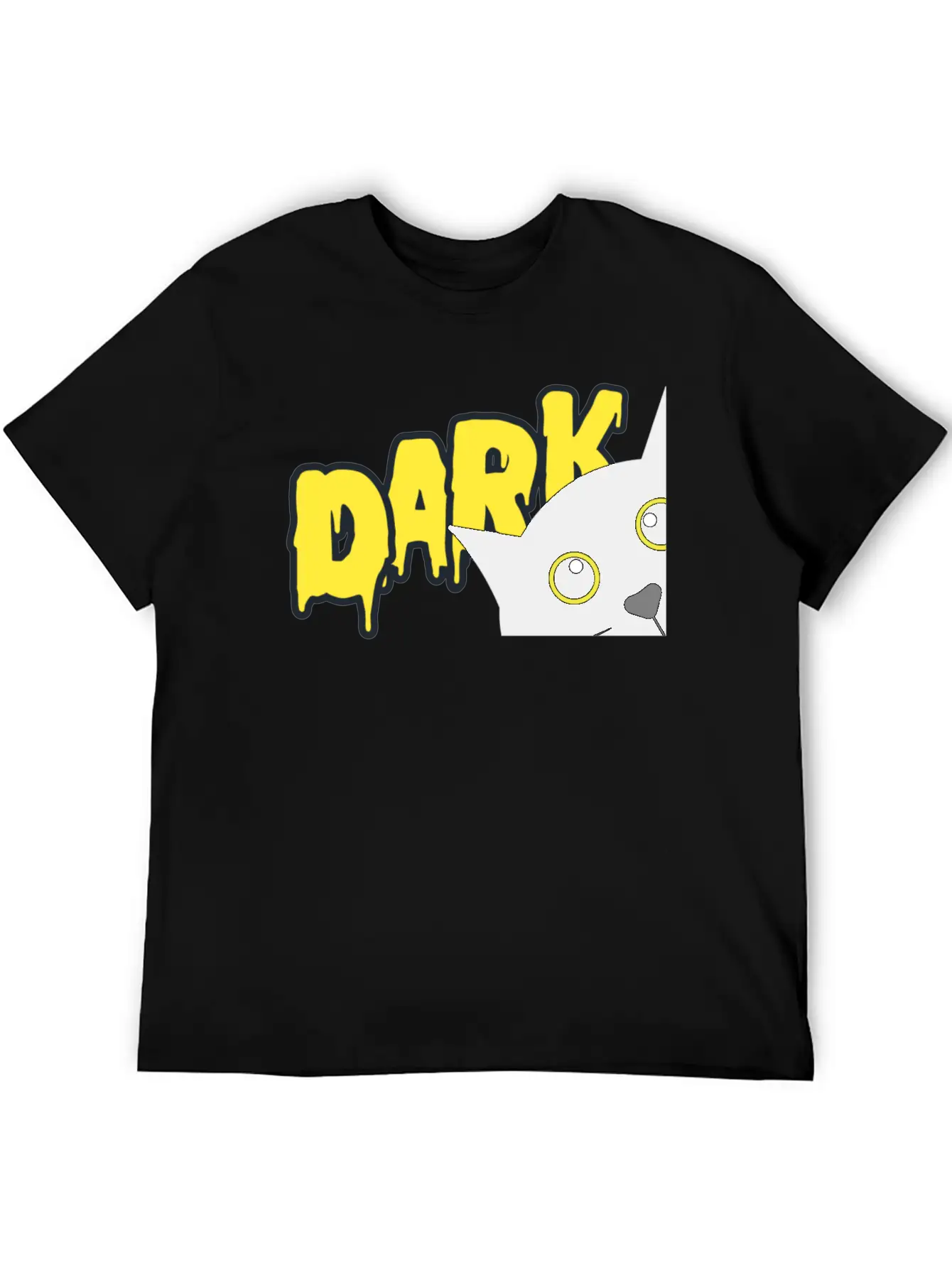 "Shadowed Cat: Embrace The Mystery" Casual Graphic T-Shirt – Simple And Comfortable Daily Wear