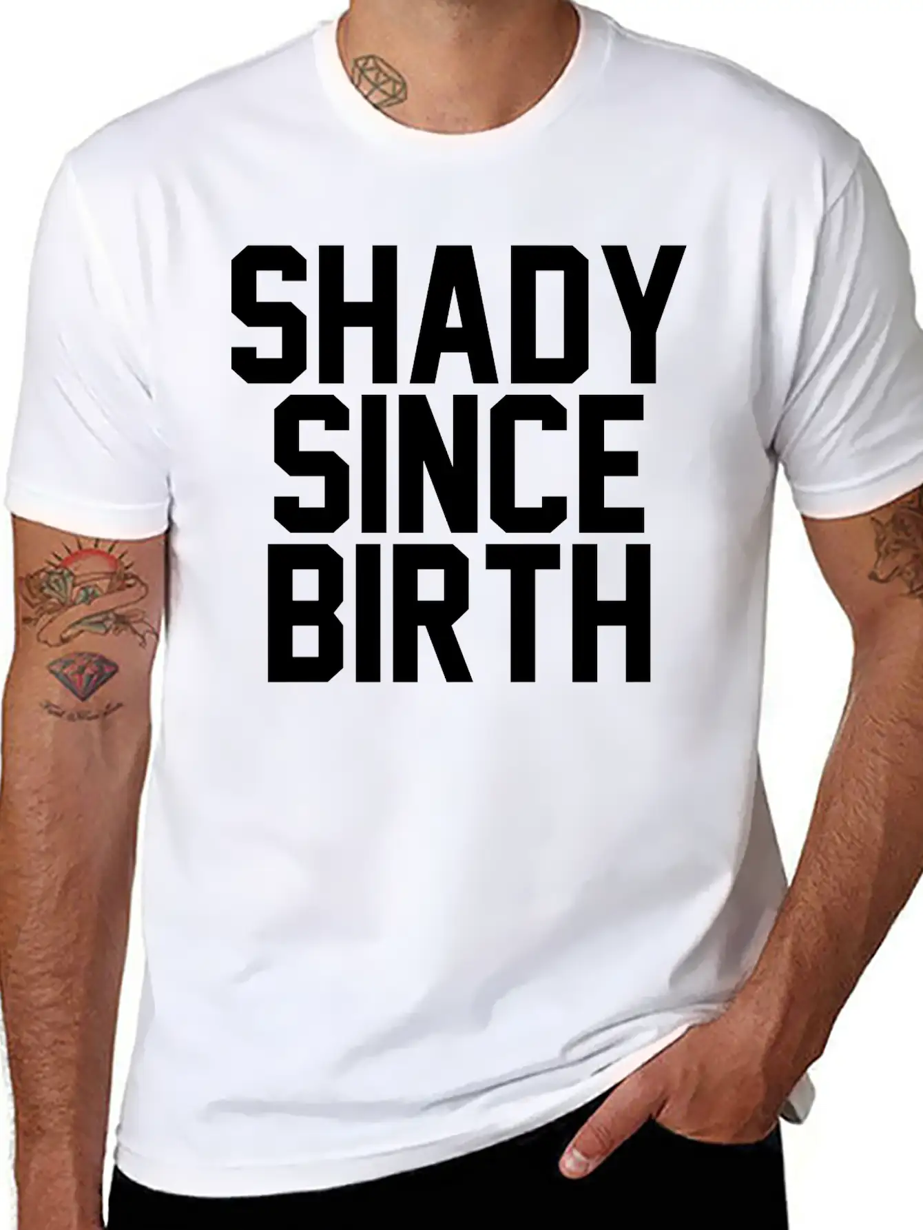 Shady Since Birth Unisex Casual T-Shirt – Clean Design For Daily Comfort