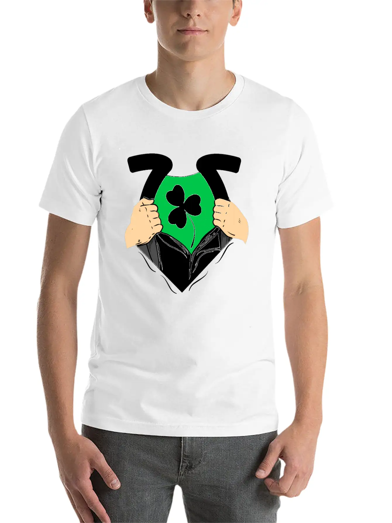 Shamrock Leaf Clover Unisex Casual T-Shirt – Clean Design For Daily Comfort