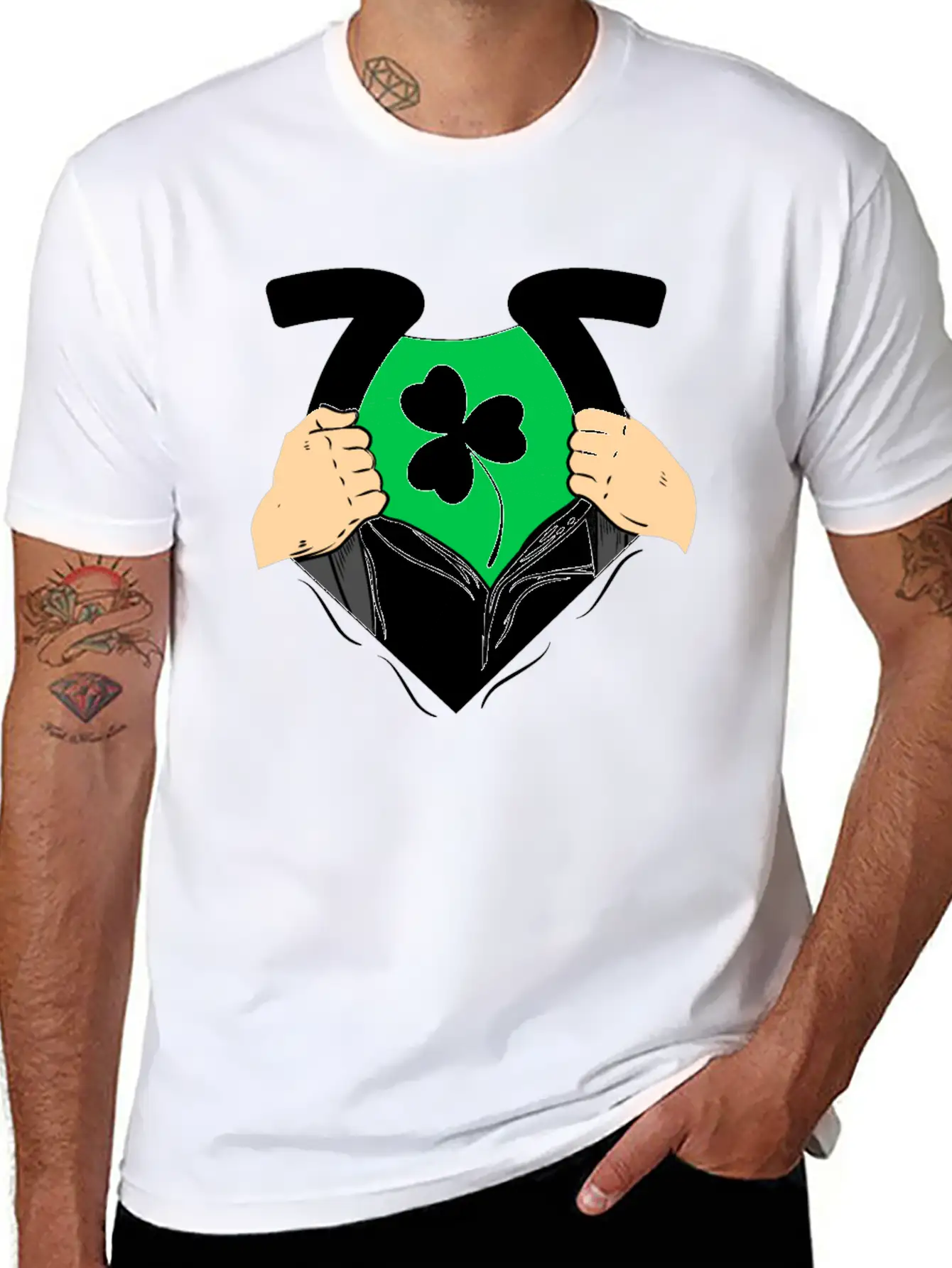 Shamrock Leaf Clover Unisex Casual T-Shirt – Clean Design For Daily Comfort